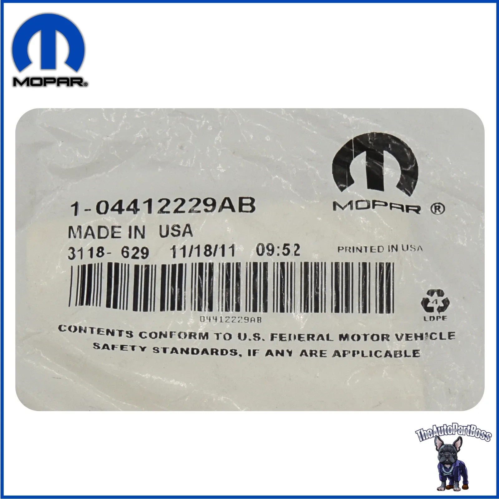 Mopar Drive Gear Thrust Bearing 4412229AB OEM image 4