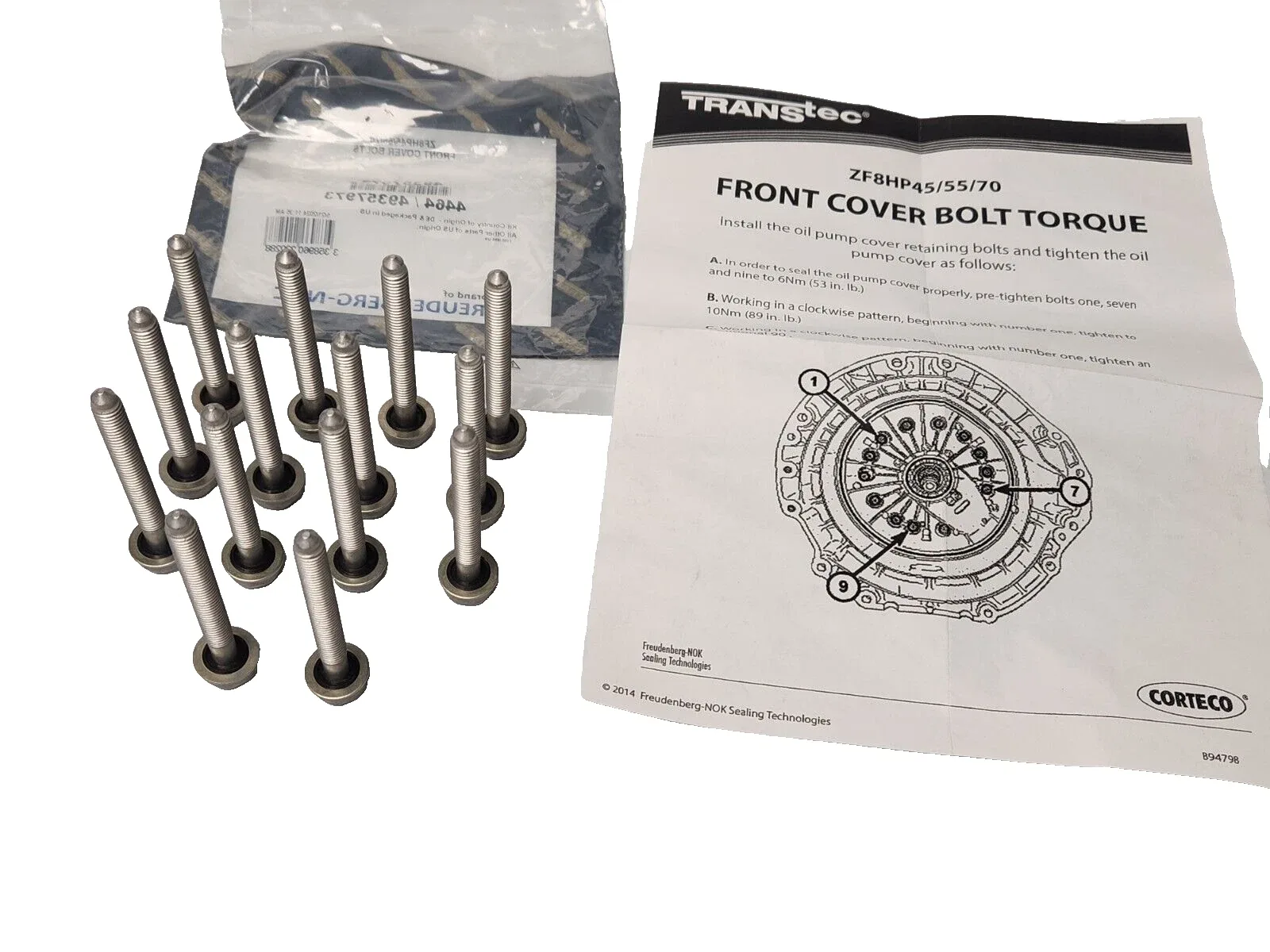 ZF8HP45 ZF8HP70 845RE Oil Pump Cover Bolts (12) MPN 209363