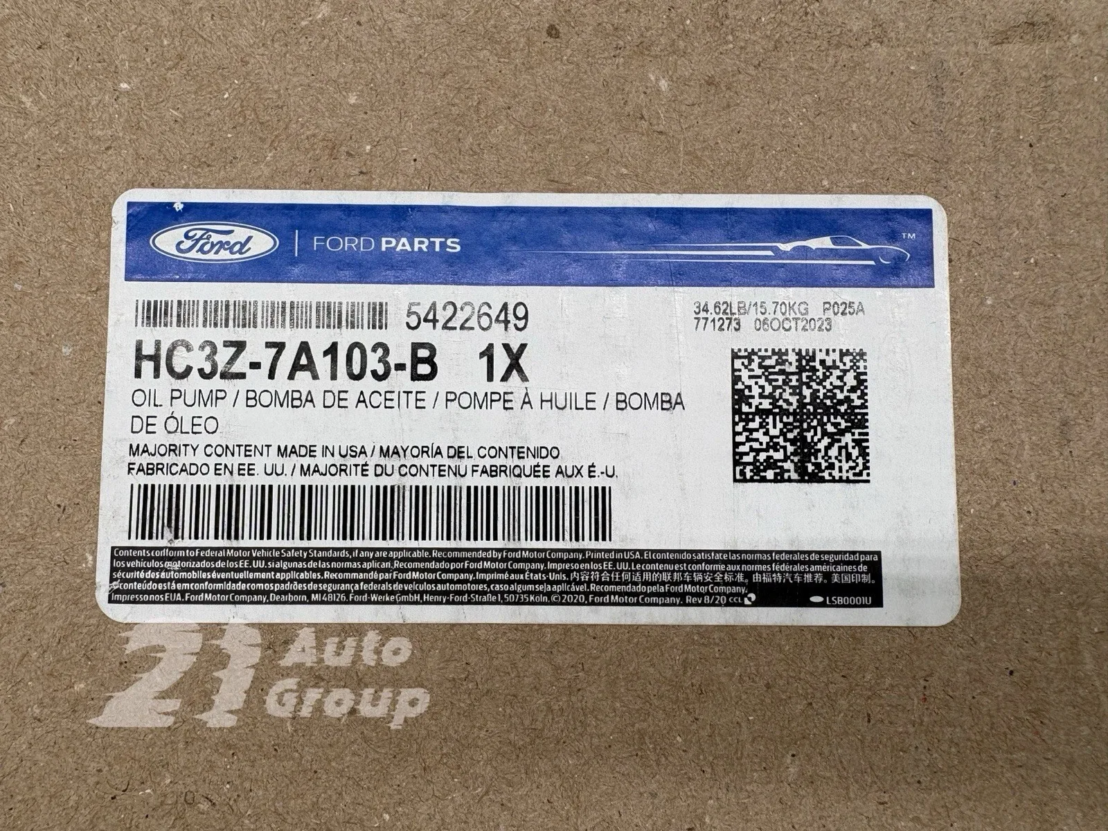 2011-2019 Ford F-250/F-350/F-450/F-550 Super Duty Transmission Oil Pump HC3Z-7A103-B image 3