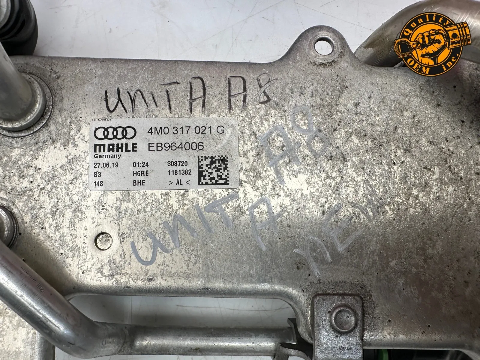 2019-2021 Audi A8/A8L 4.0 Transmission Oil Cooler w/ Hoses & Water Pump image 2