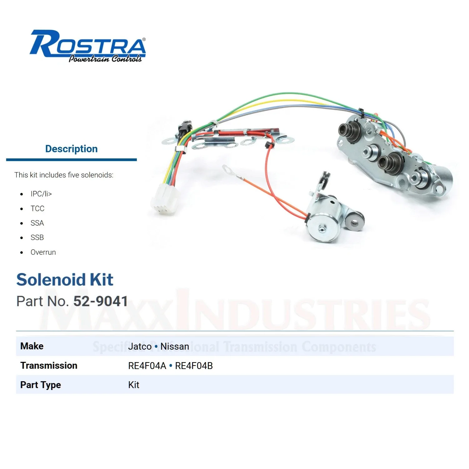 RE4F04A - RE4F04B - 4F20E Quest Maxima X-Trail Transmission Solenoids 1992-on image 2