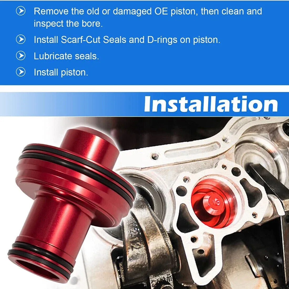 Accumulator Piston Kit 22841-04K / S22927 for Chrysler 727, 904, 42RH, 46RH, 47RH, 48RH, 42RE image 3