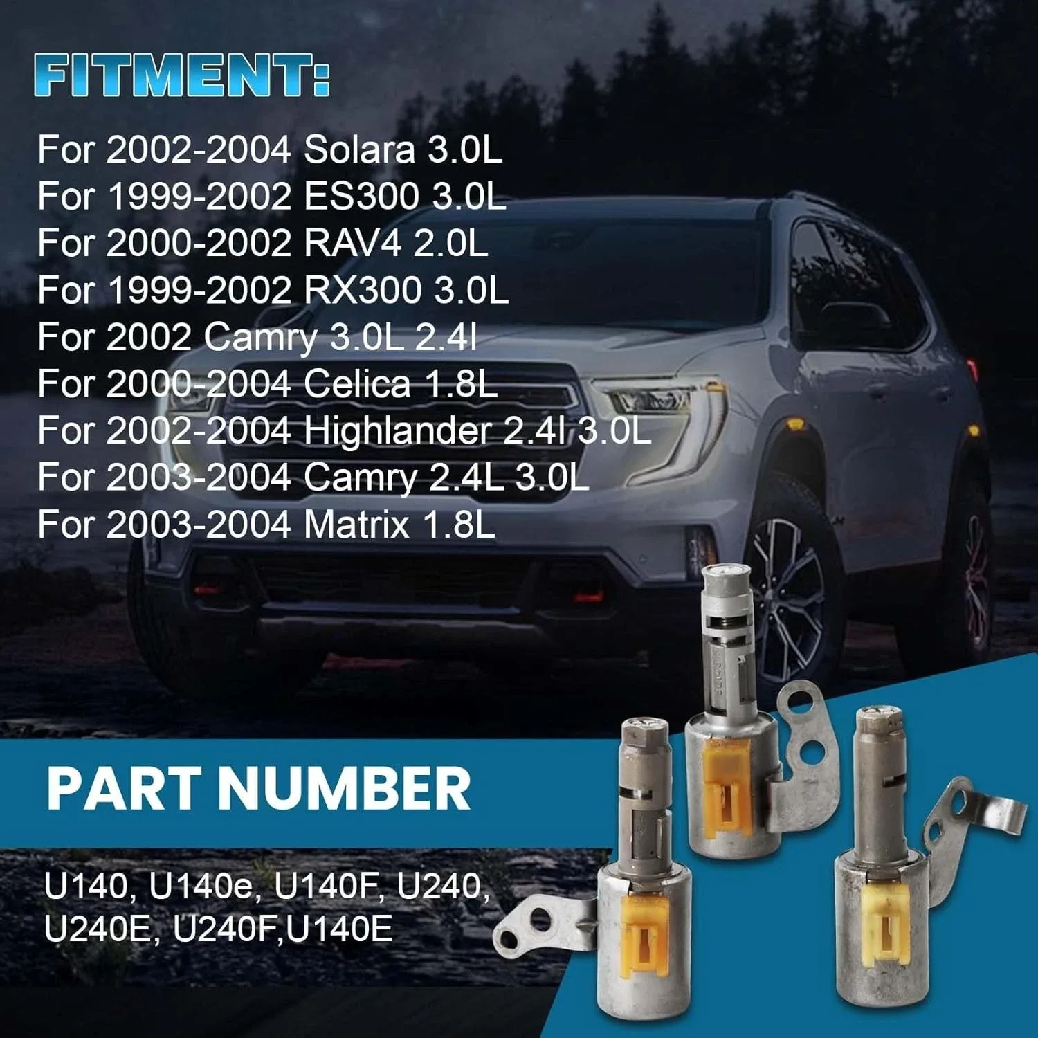 RAV4 Highlander Matrix Celica Lexus ES300 Transmission Solenoids image 3