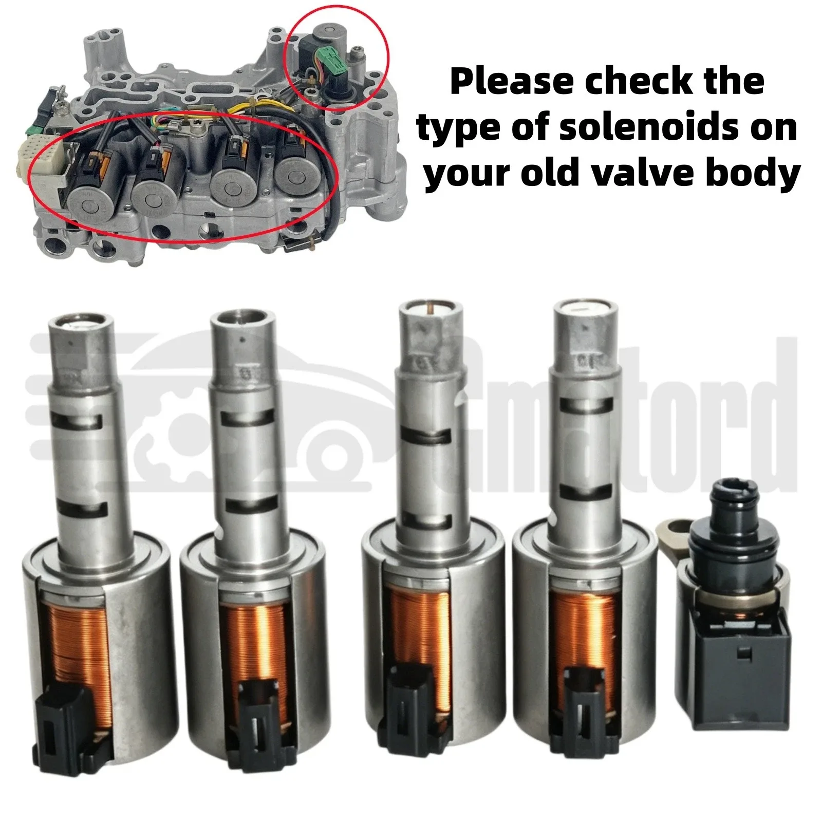 5PCS RE0F11A JF015E Transmission Solenoid for Nissan Sentra Chevy Spark 2013-15 image 2