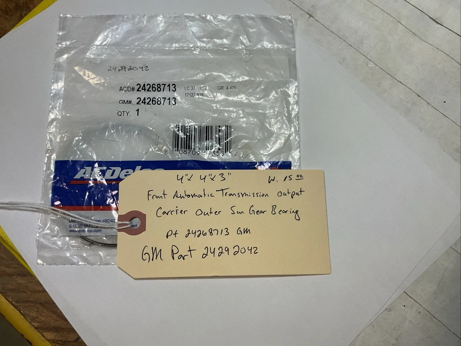 GM Part 24292042 Ft  Auto Trans Output Carrier Outer Sun Gear Bearing Pt 2426813 image 4