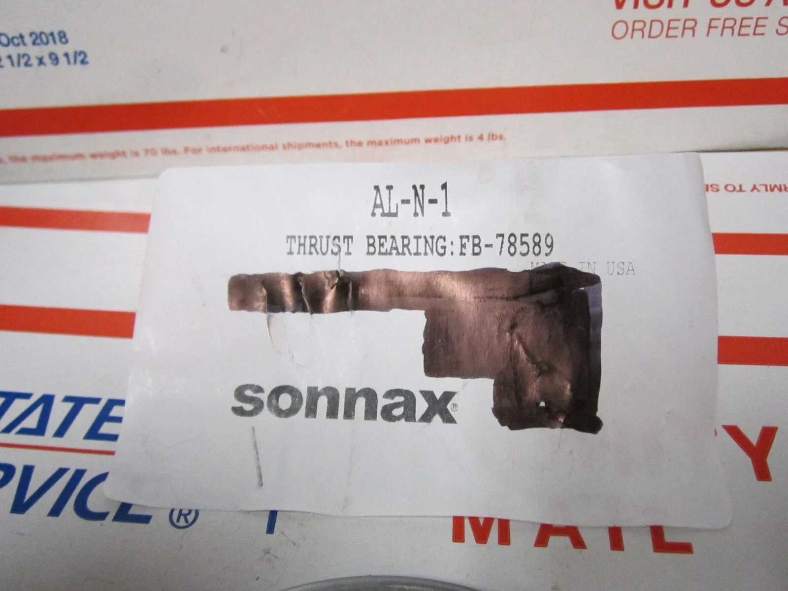 Koyo Sonnax Enclosed Thrust Bearing AL-N-1 / FB-78589  Hardened Steel NEW , S2 image 2