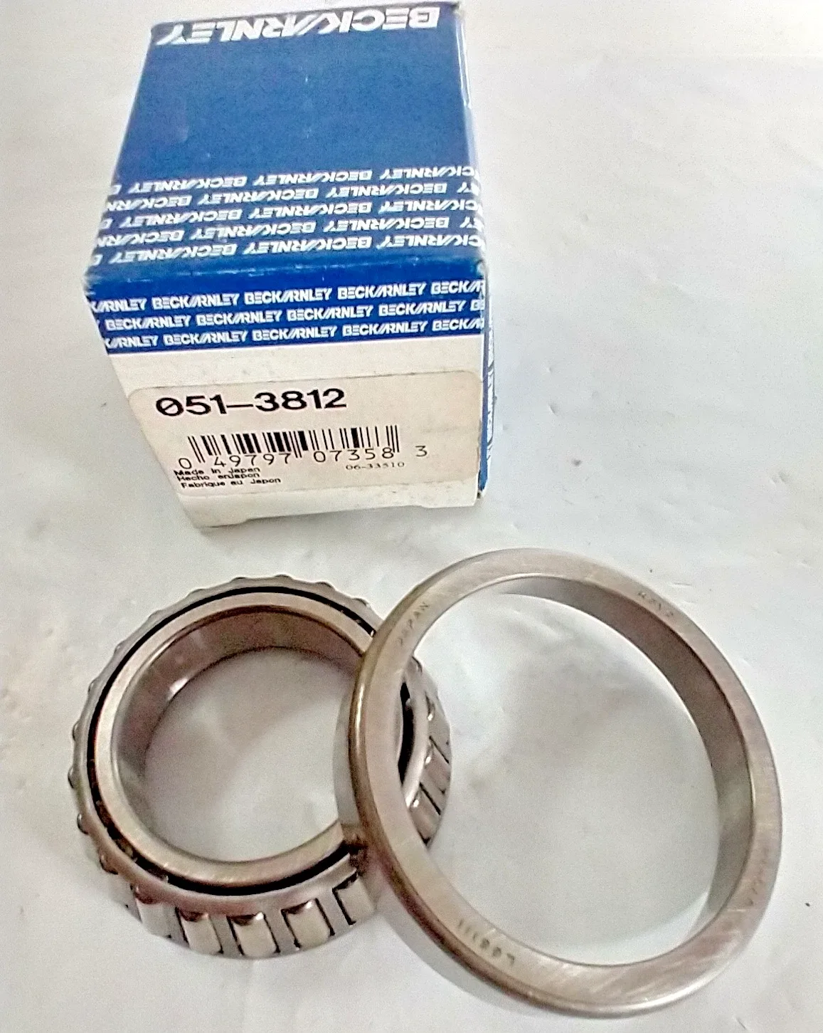 Beck/Arnley 051-3812 Wheel Bearing Front/Rear Inner (Made in Japan) image 2