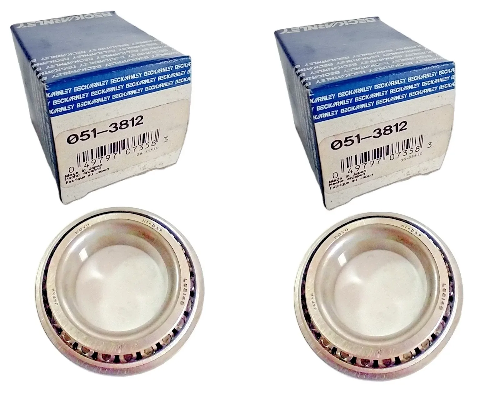 Beck/Arnley 051-3812 Wheel Bearing Front/Rear Inner (Made in Japan)