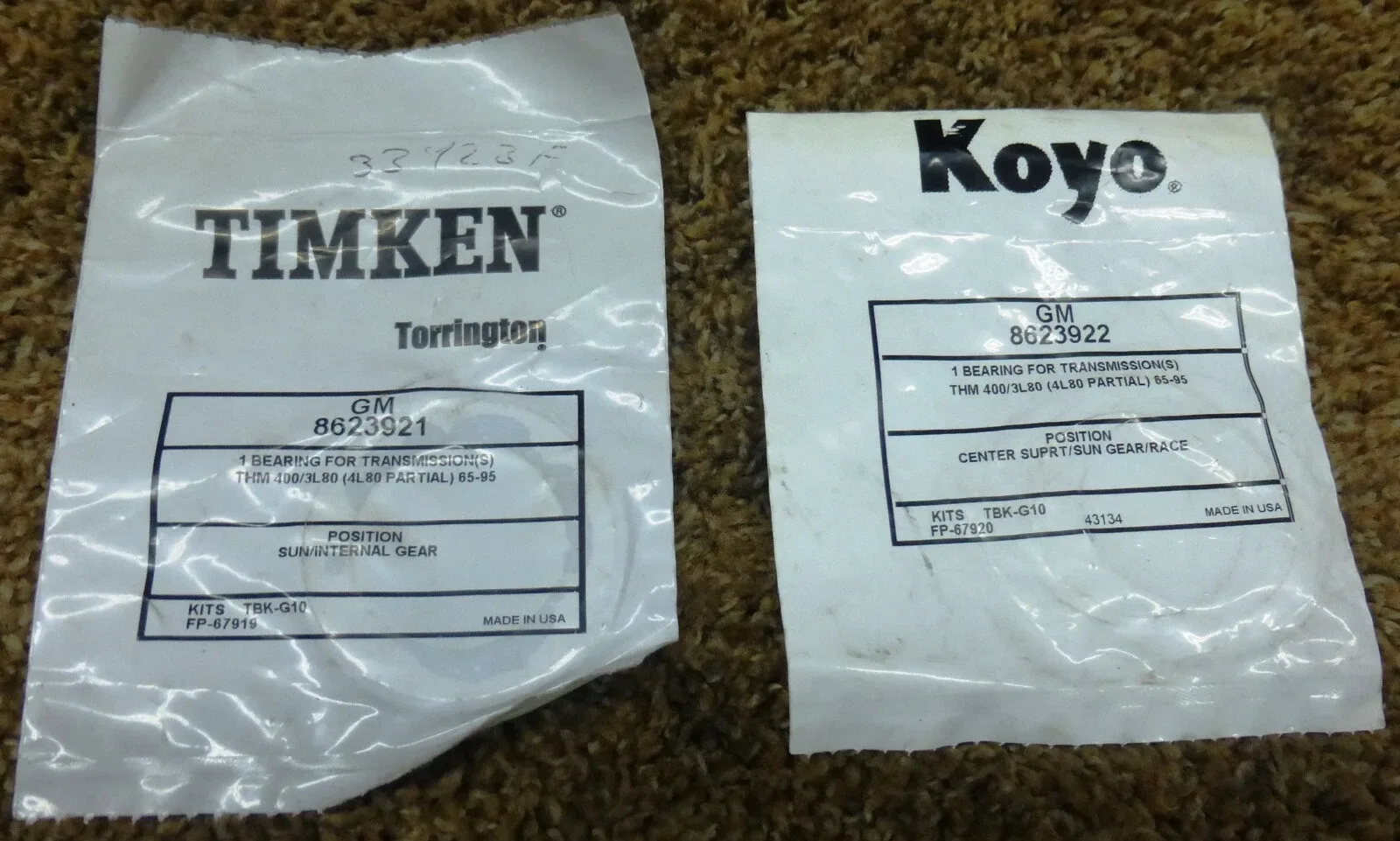 1985-1995 Transmission Bearing Pair TIMKEN 8623922/8623921 image 2