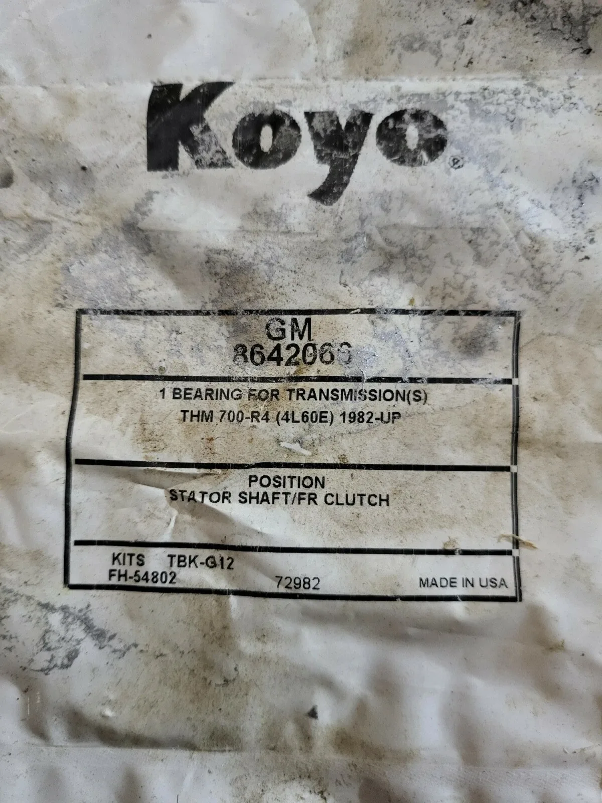 GM GM8642066 4L60E Transmission Bearing