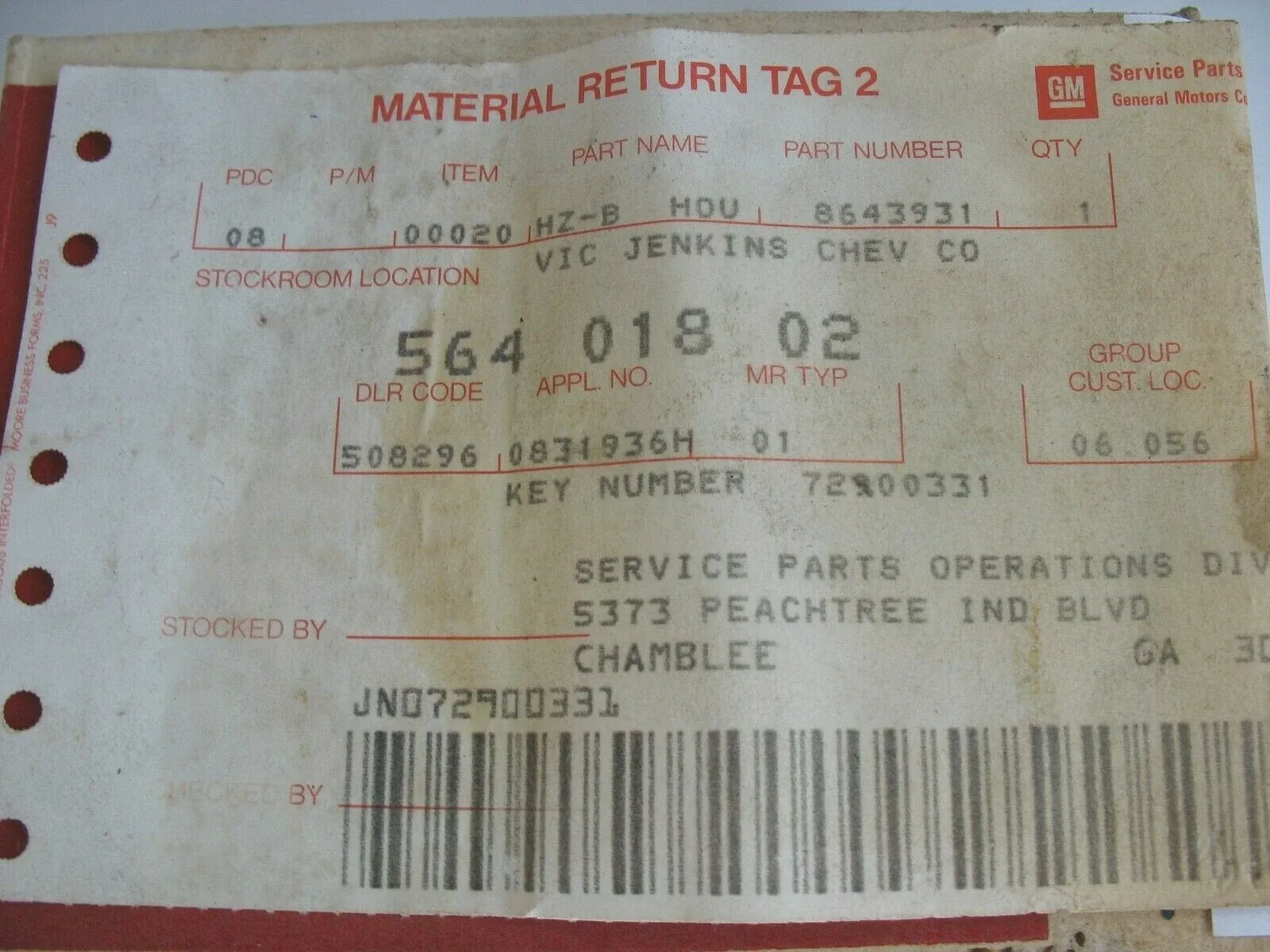 GM Delco Axle Bearing Stabilizer Kit 8643931 (NOS) image 2