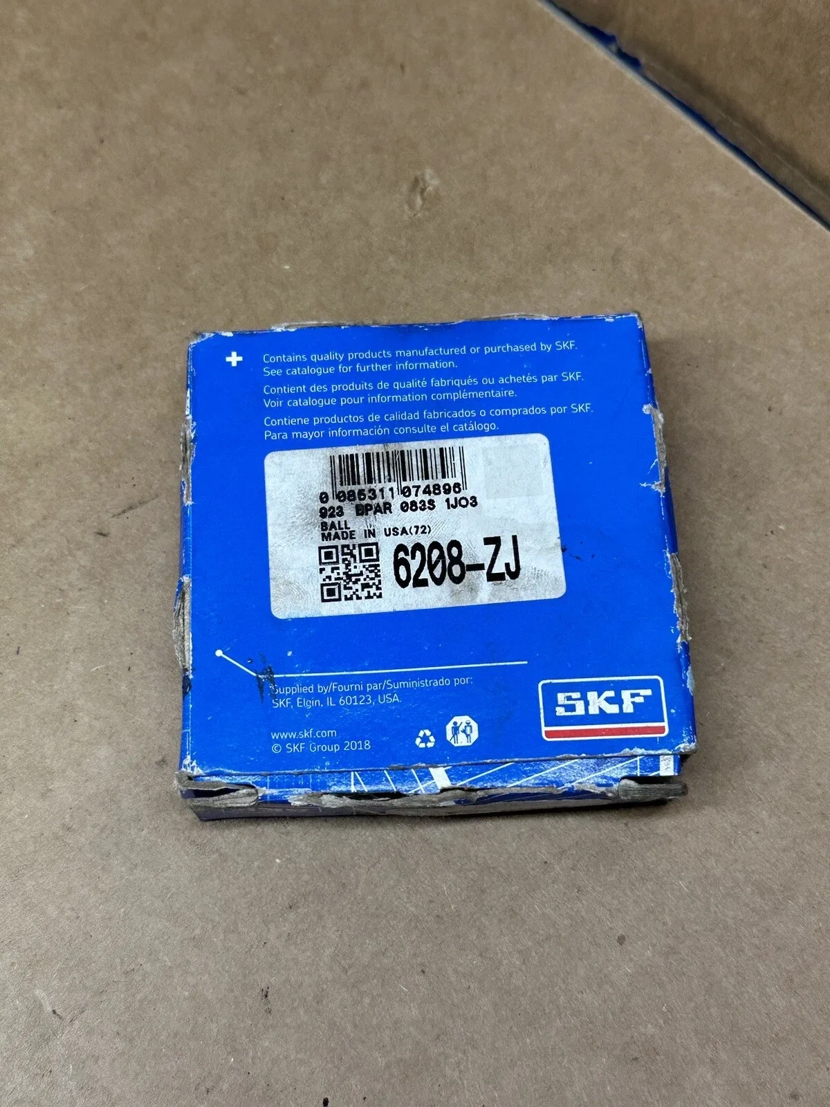 SKF Front Wheel Bearing 6208-ZJ image 2