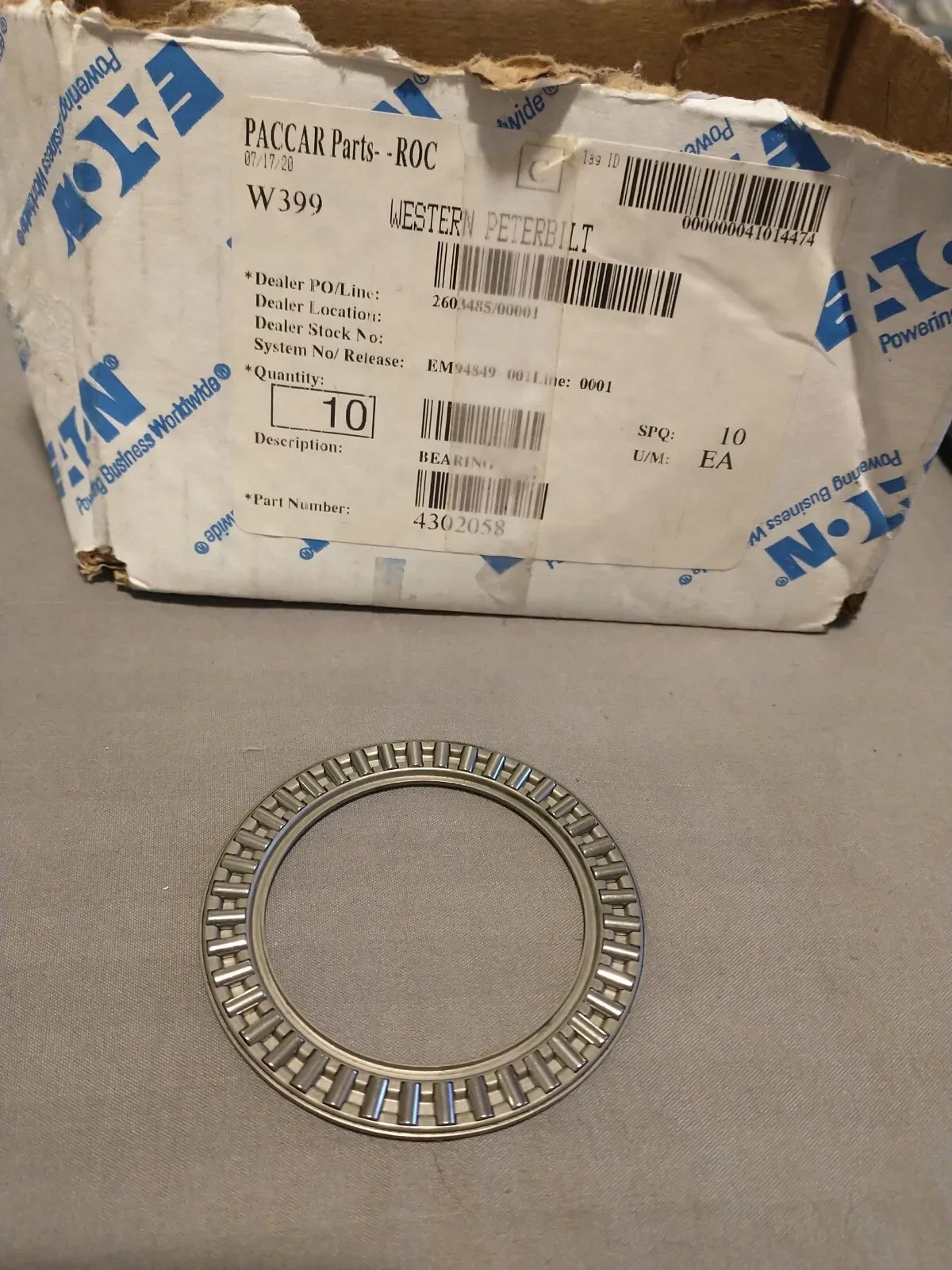 Eaton 4302058 Remanufactured Transmission Thrust Bearing - Lot of 4