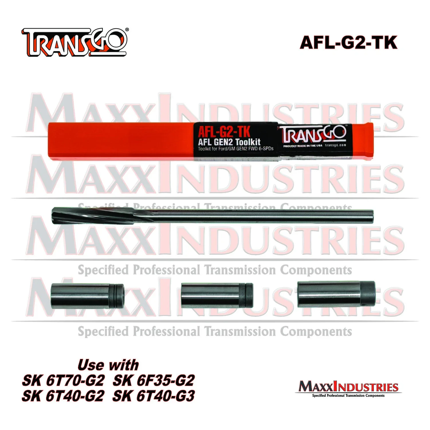 TransGo AFL-G2-TK Reamer & Guides for Ford/GM 6-SPD FWD Valve Body Repair image 2