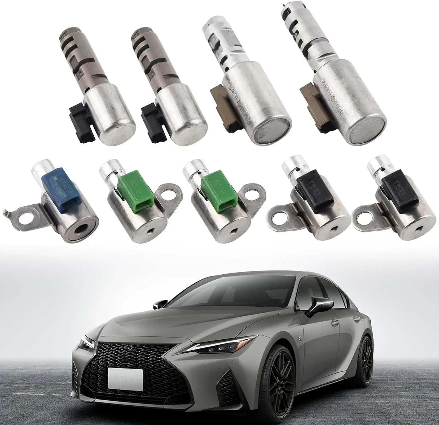 A760 A761E 9PCS Auto Transmission Shift Solenoid FOR 2004-17 Lexus Tundra IS350