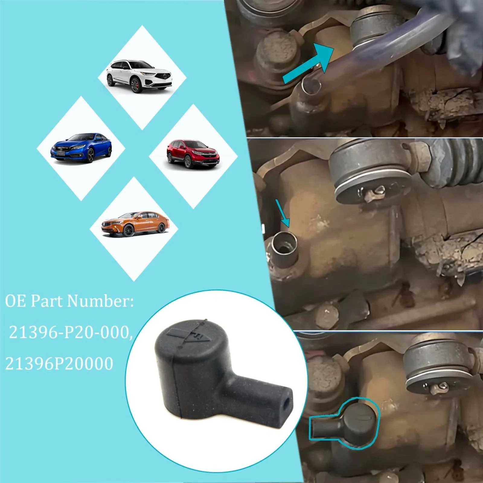Transmission Breather Cap (MPN 21396-P20-000) — Fits Honda Accord, Civic, CRV, CR-Z, Element, Od image 4