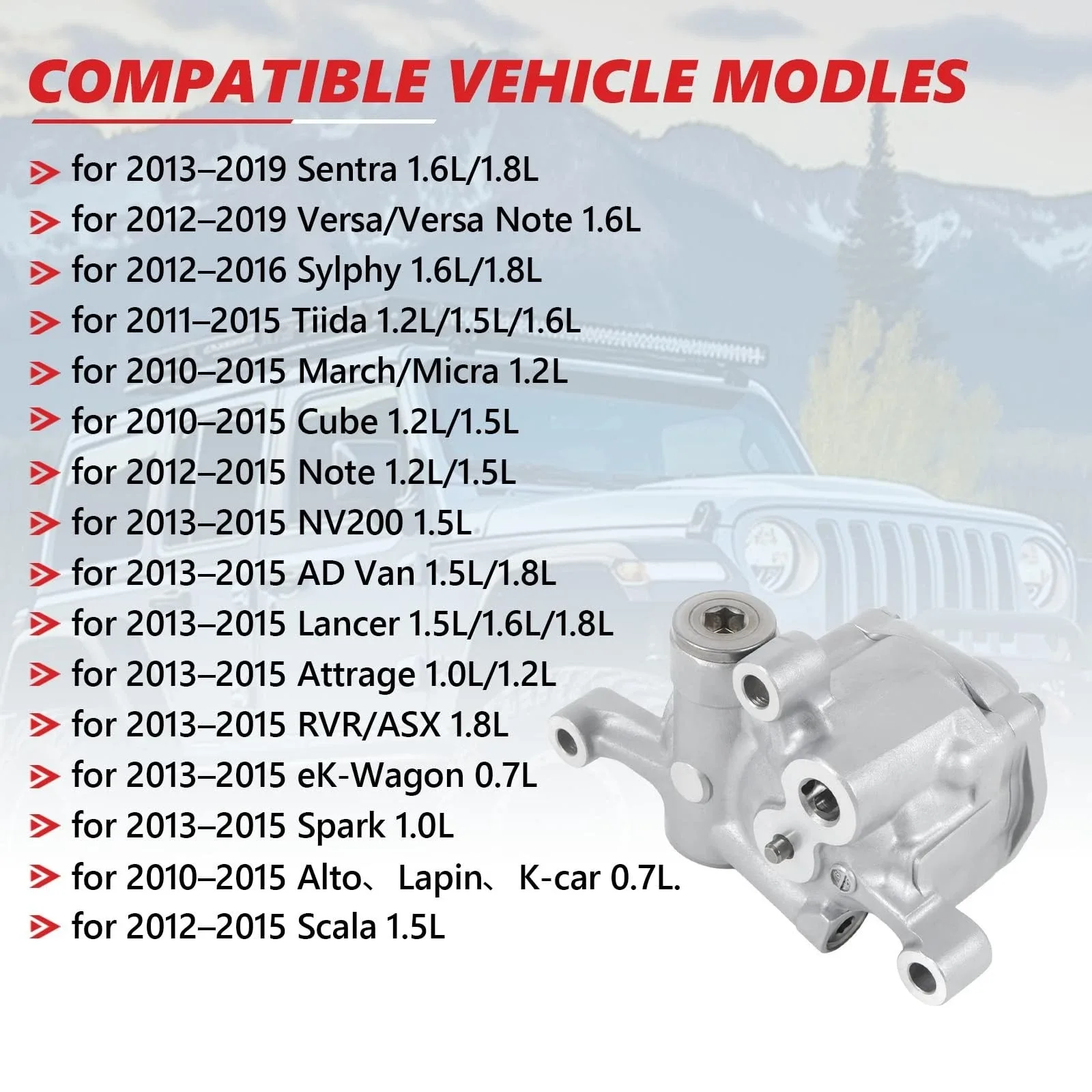 Sentra / Versa CVT Transmission Oil Pump Assembly RE0F11A JF015E QMP-I12D0192 image 3