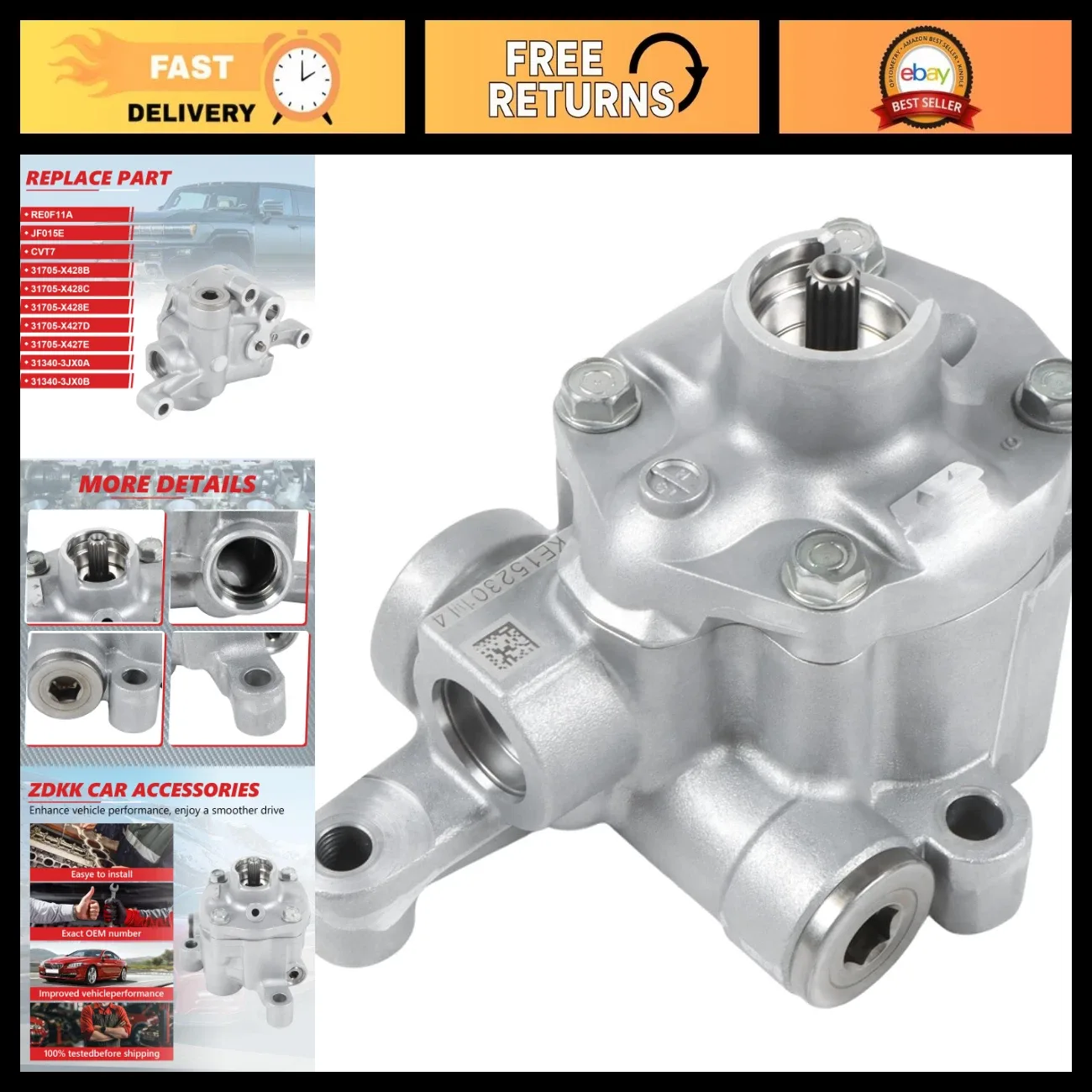 Sentra / Versa CVT Transmission Oil Pump Assembly RE0F11A JF015E QMP-I12D0192