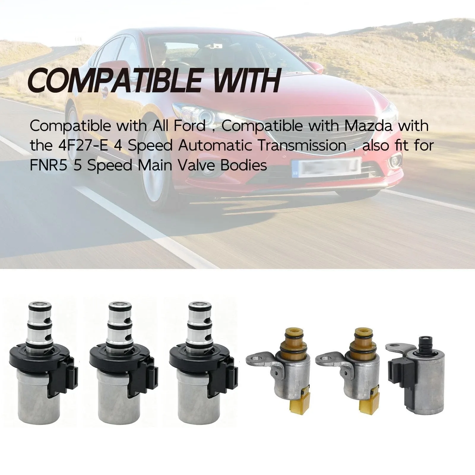 6pc Transmission Shift Solenoid Kit MPN 78710 EPC PWM 4F27E for Ford Mazda image 4