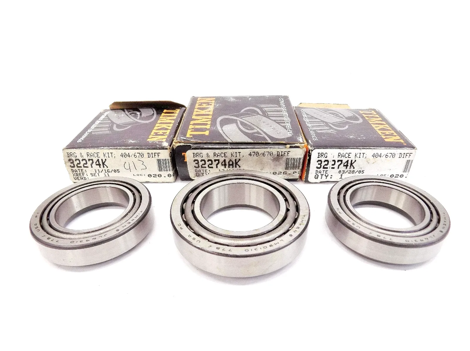Timken Differential Bearing Master Package MPN 32274K & 32274AK
