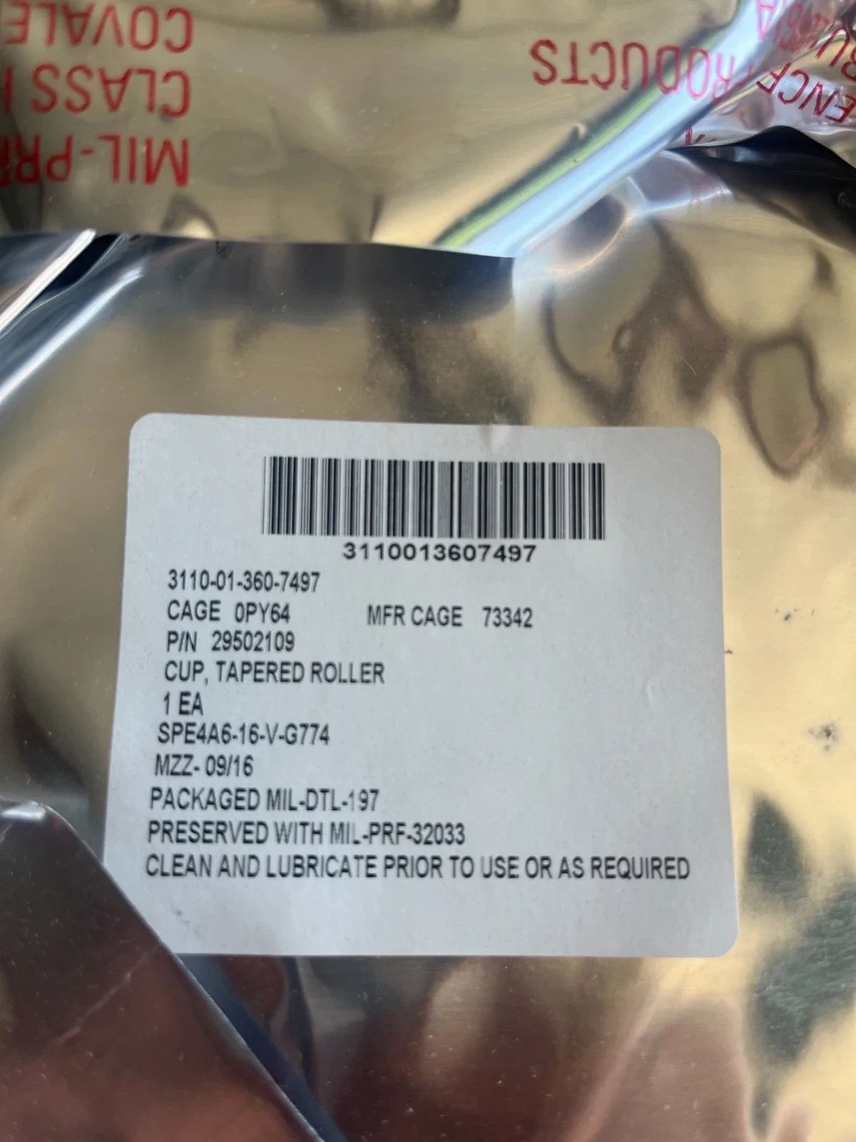 Allison MD/B 300/B 400 Bearing Cup 29502109