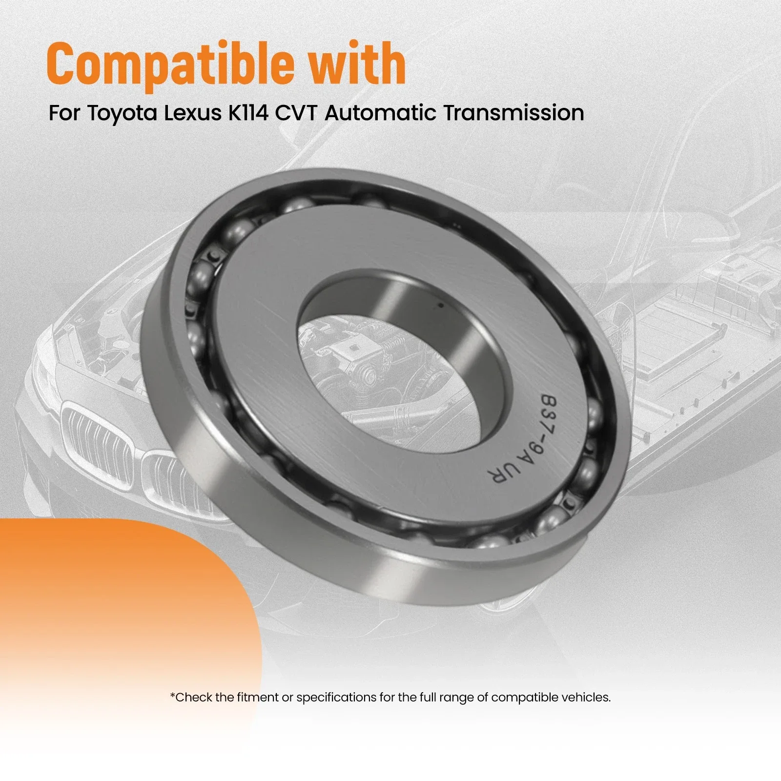 Front CVT Pulley Bearing Assembly JC8093 B37-9A for Toyota / Lexus K114 image 4