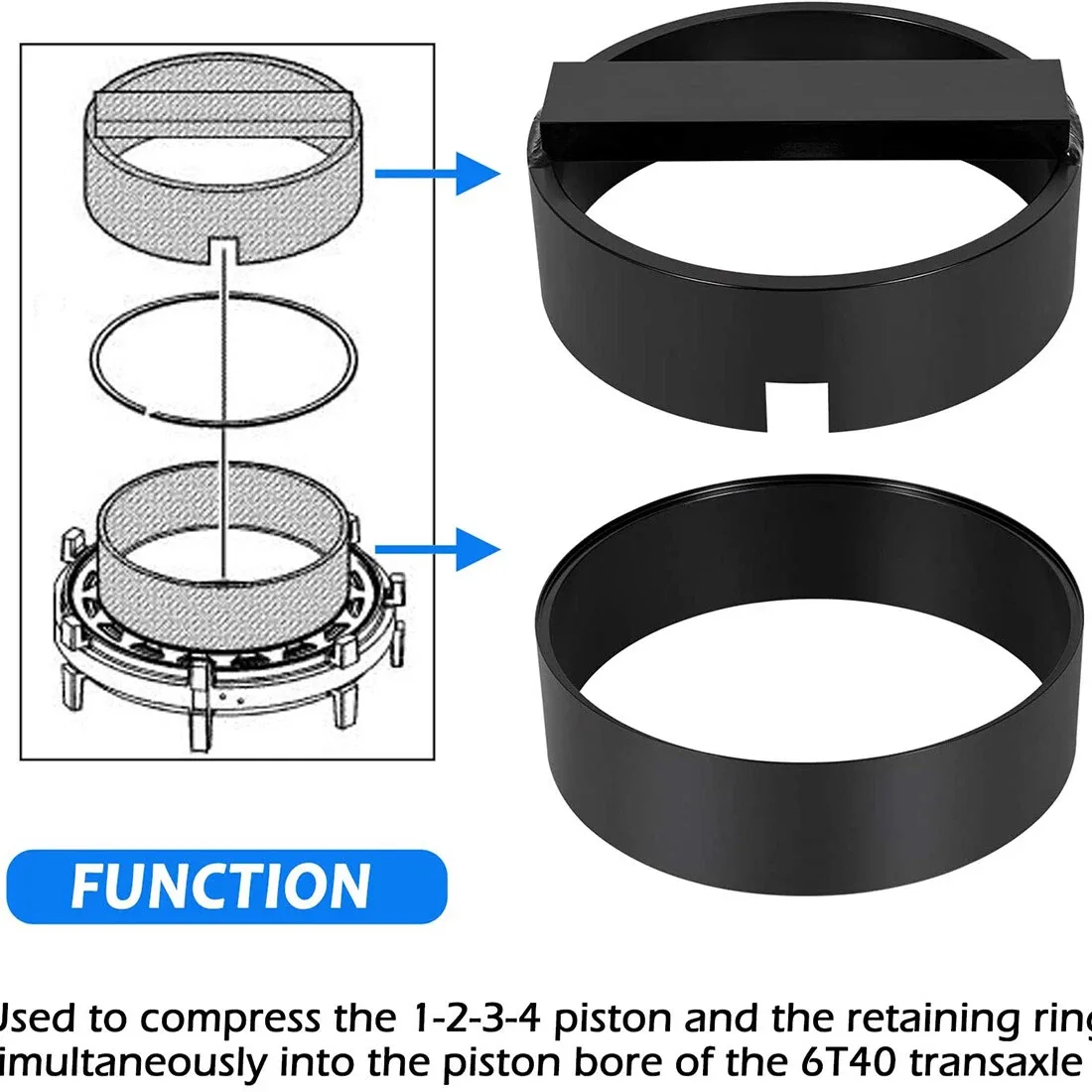 DT DT-47799 Transmission Clutch Piston Spring Compressor Installer Tool Set image 2