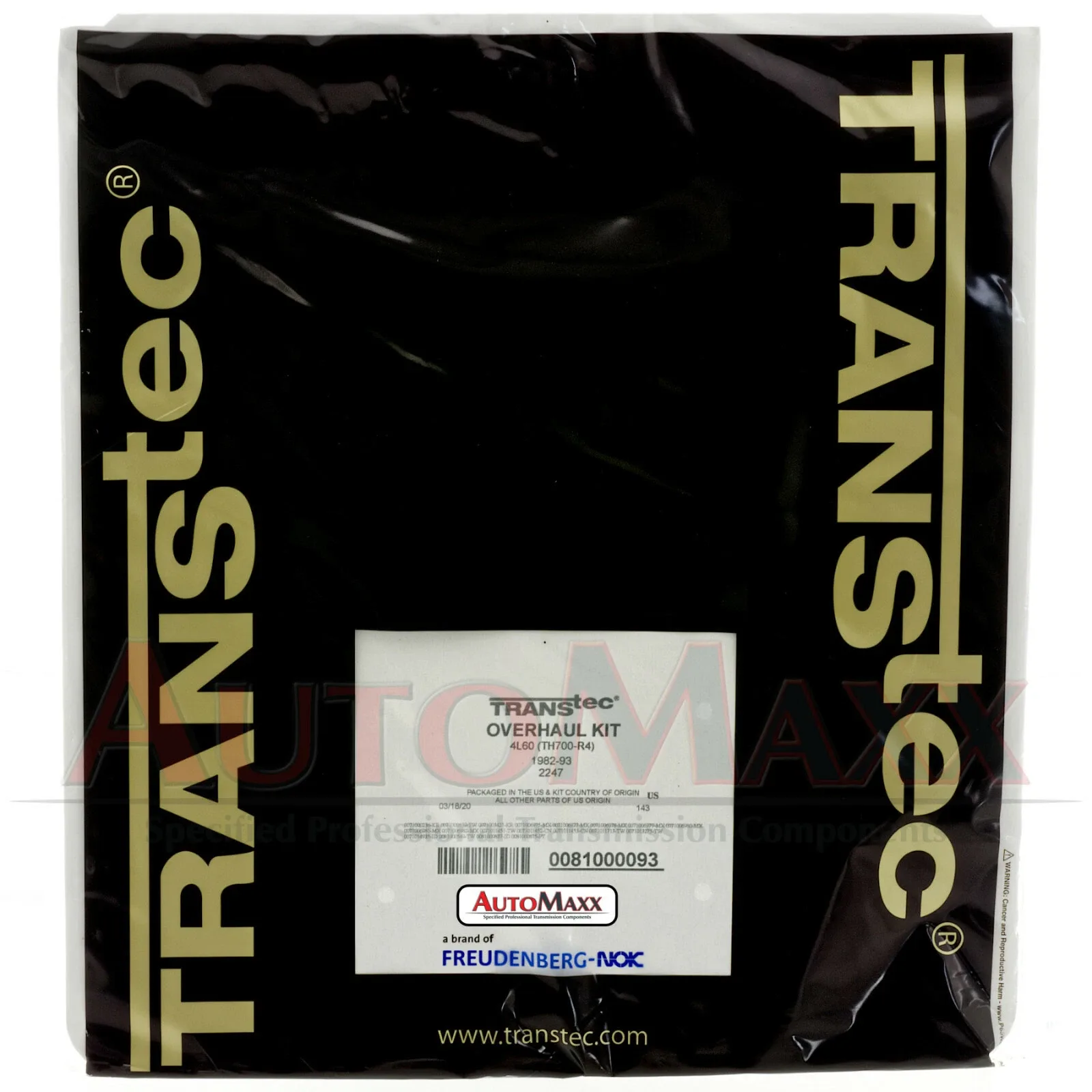 1982-1993 GM 700R4 Transmission Rebuild Gasket & Seal Kit - TransTec 2247 image 4