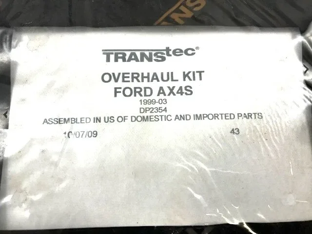1999-2003 Ford AX4S Overhaul Gasket & Seal Kit - TransTec image 2