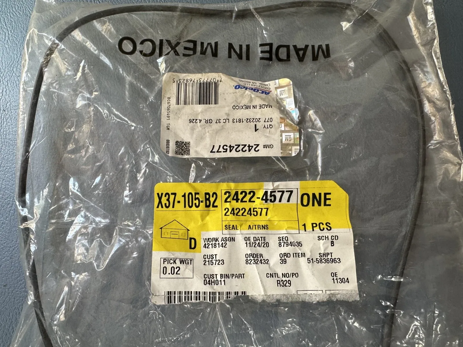 2007-2016 Cadillac Escalade Automatic Transmission Fluid Pump Seal MPN 24224577 image 2