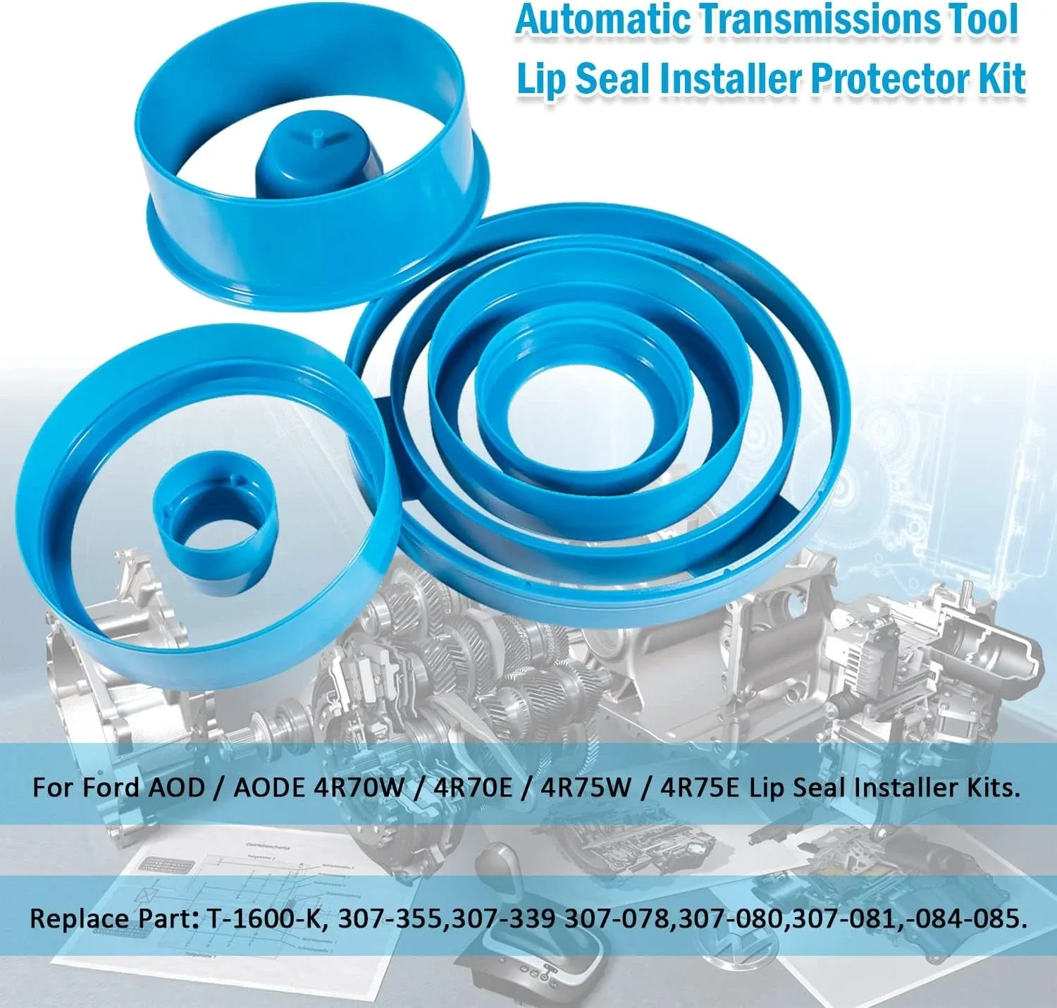 Ford AOD/AODE/4R70W/4R75W Lip Seal Installer Kit 7PCS - 307-355 / 307-339 image 2