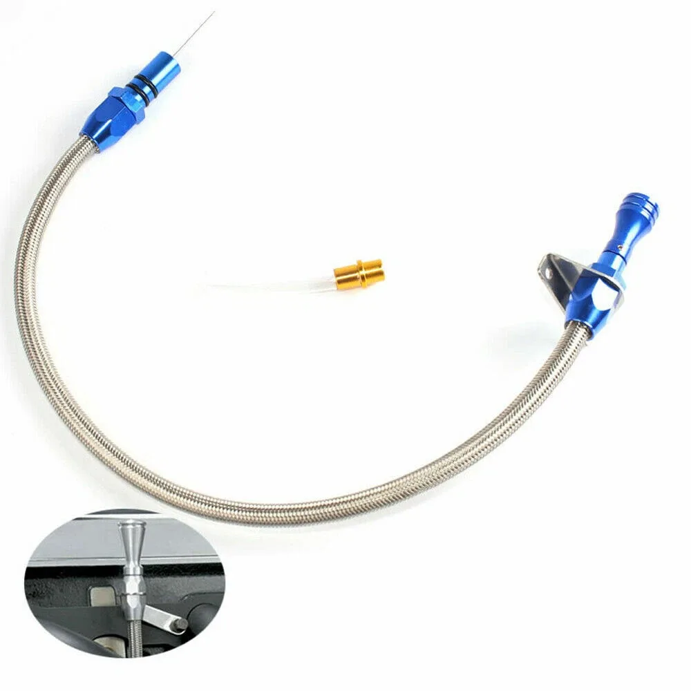 Chevy GM 4L60E Flexible Transmission Dipstick Firewall Mount + Filler Tube - TOOL45-BU image 2