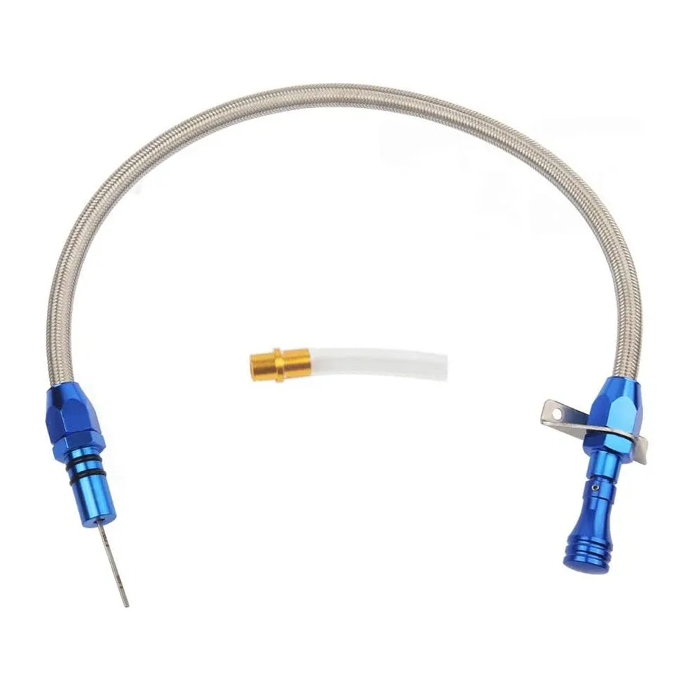 Chevy GM 4L60E Flexible Transmission Dipstick Firewall Mount + Filler Tube - TOOL45-BU