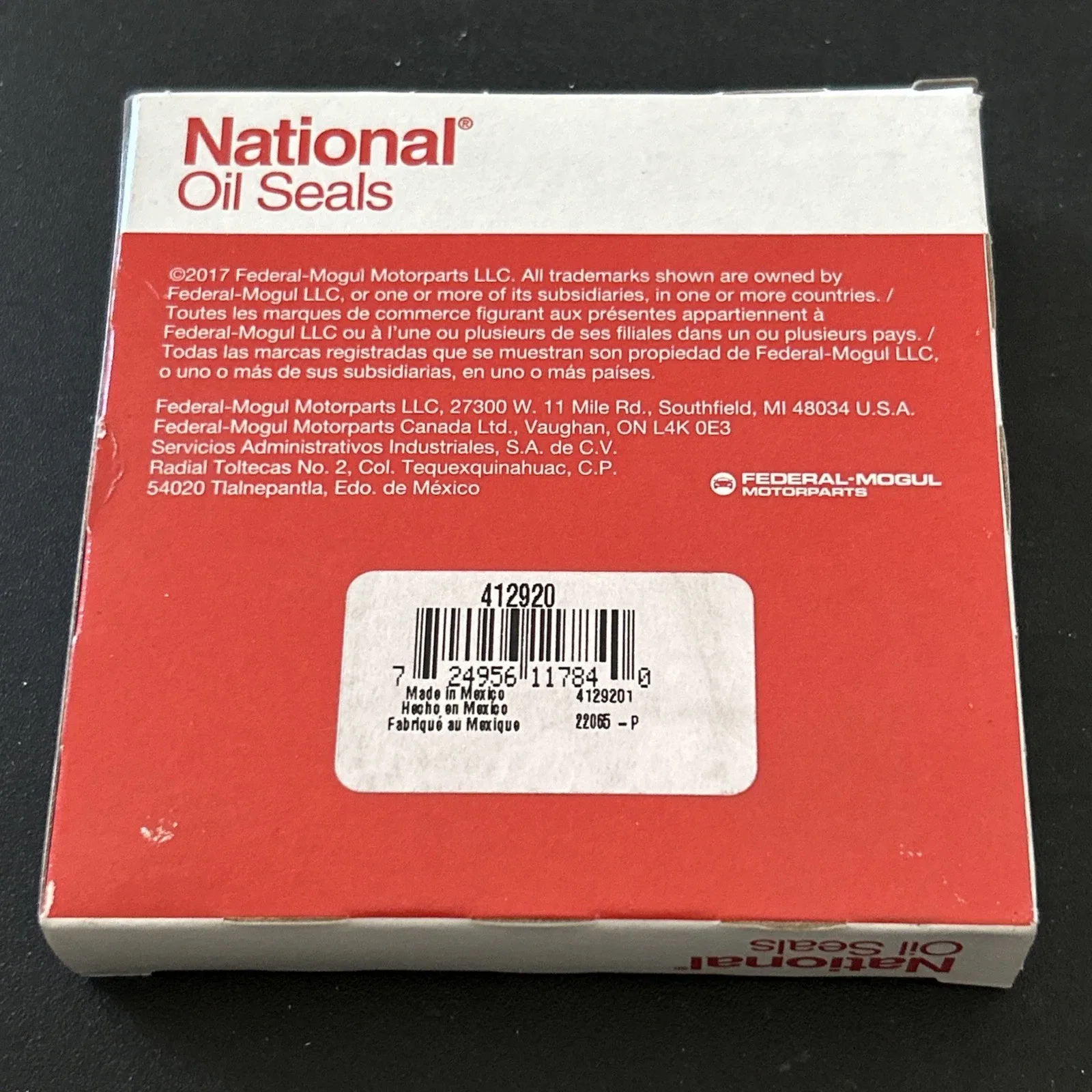 National 412920 Oil Seal - Multi-Purpose Nitrile image 2