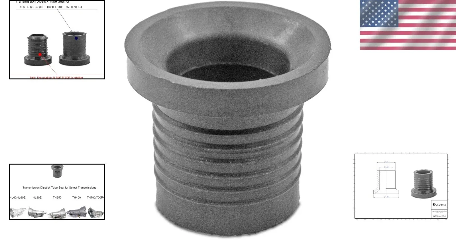 Transmission Dipstick Tube Seal Grommet for 4L60 / TH350 / 700R4 image 2