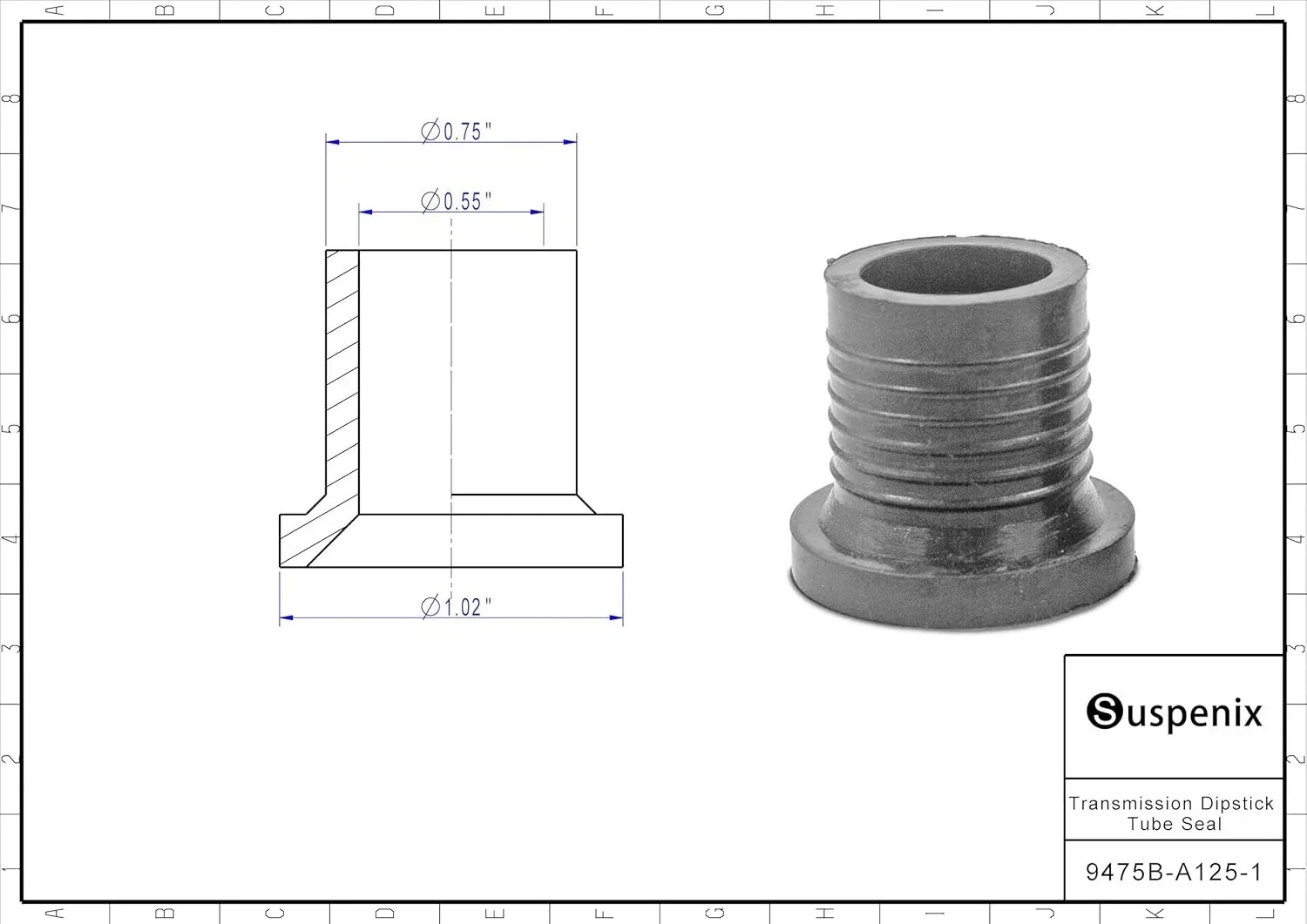 Transmission Dipstick Tube Seal Grommet for 4L60 / TH350 / 700R4 image 4