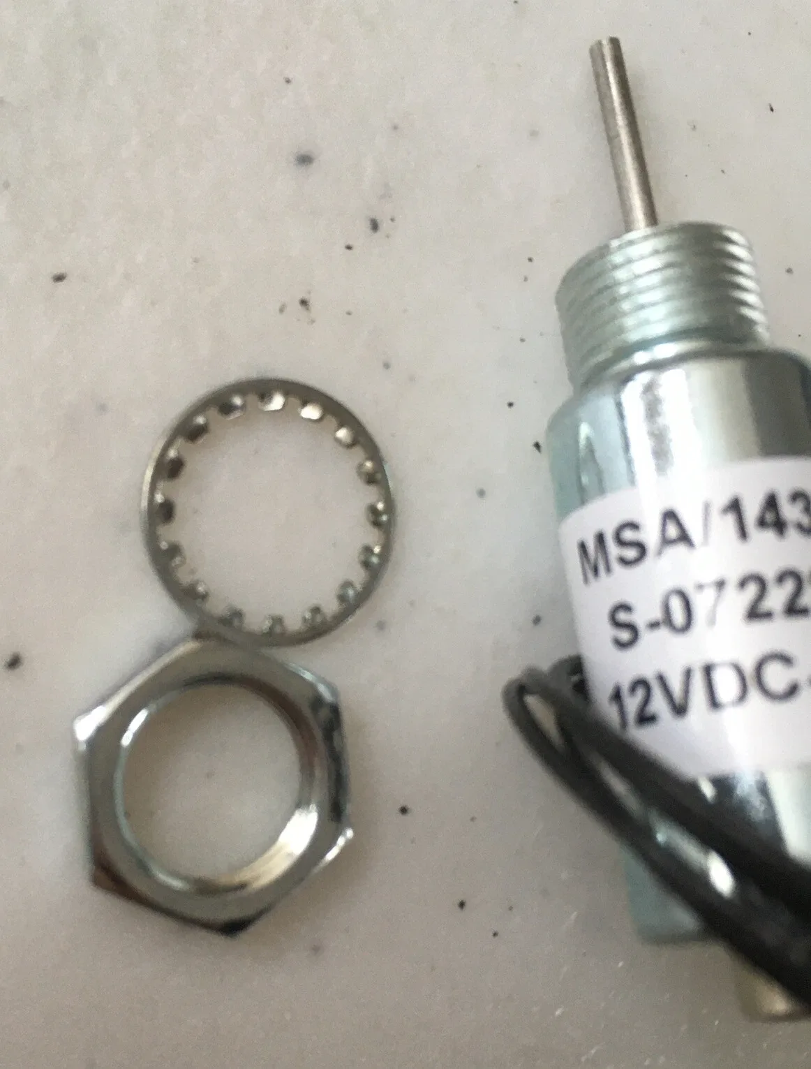 Single Linear Sealed Push Solenoid 12V DC MSA/1434 S-07228 12VDC-ID image 2