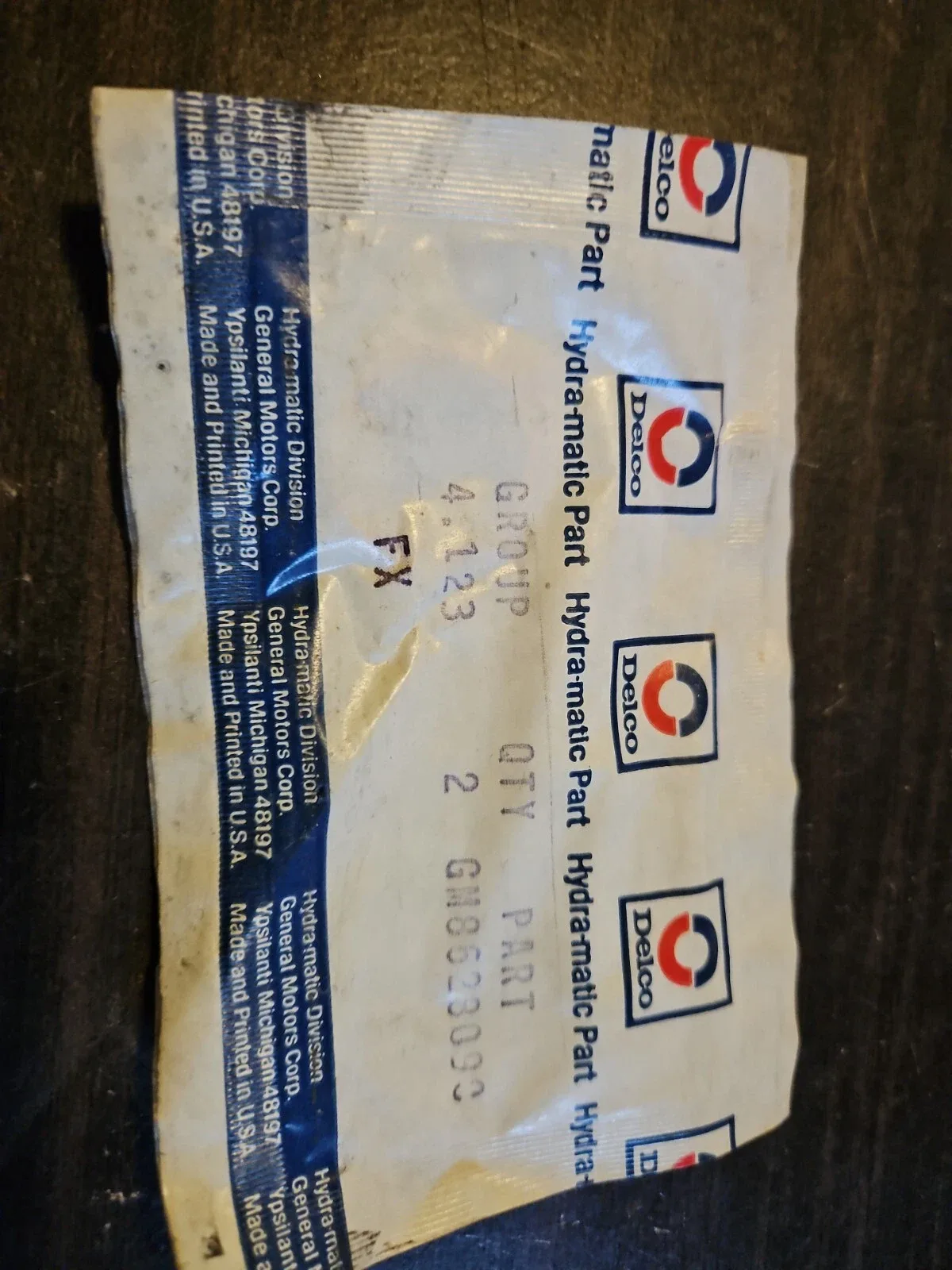 1981–1990 TH200/TH200C O-Ring Seal Delco 8628090