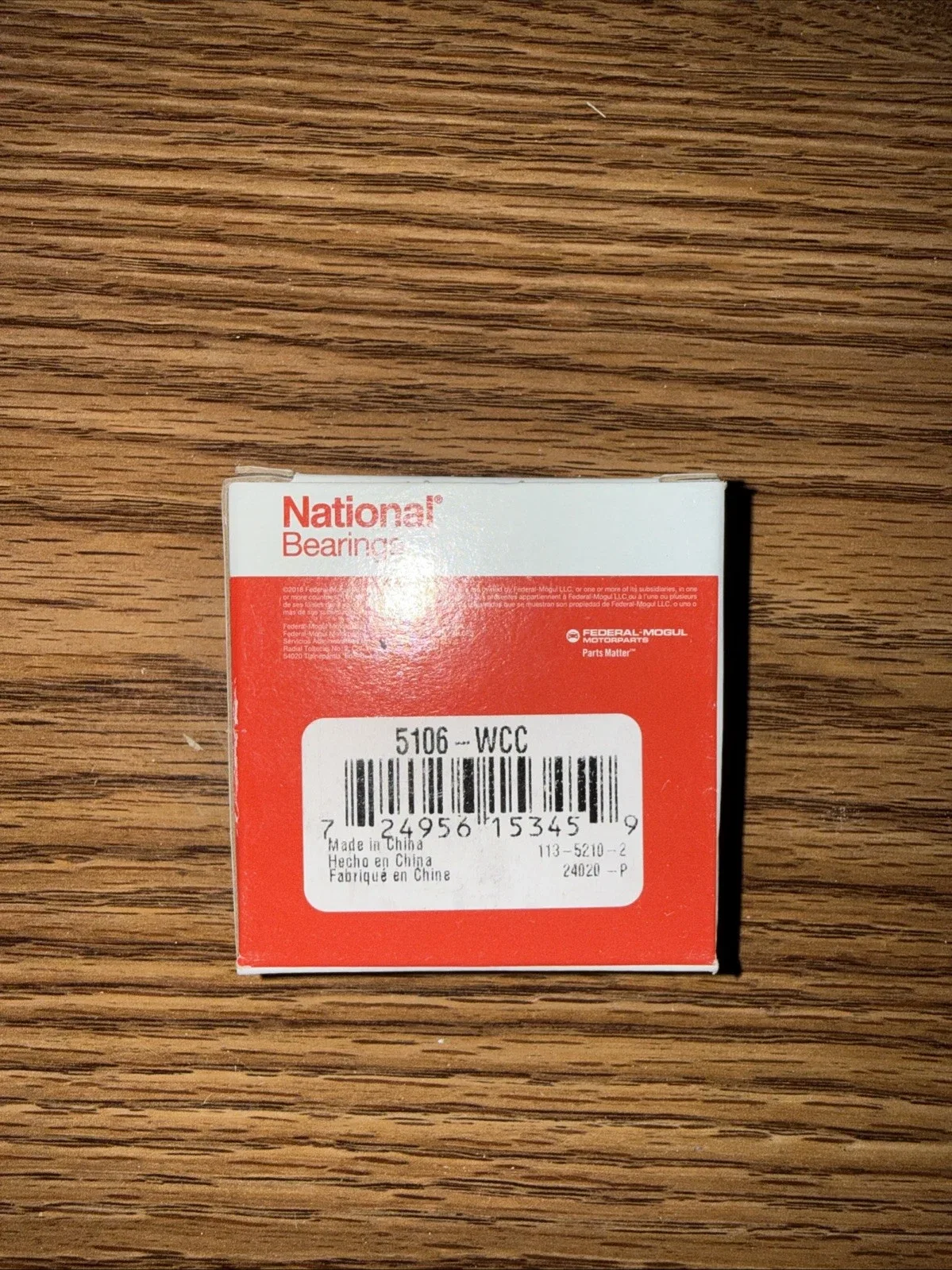 National Bearings 5106-WCC Multi Purpose Ball Bearing image 2