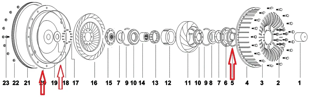 1951-1957 Ford Borg/Ford Bolted Torque Converter Seal Kit FO-1-21KB image 2