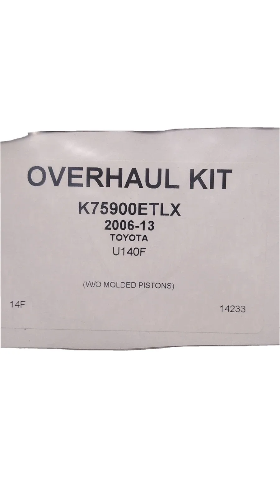 2006-2013 Toyota U140 Overhaul Kit Gaskets, Rings & Seal — Precision International image 3