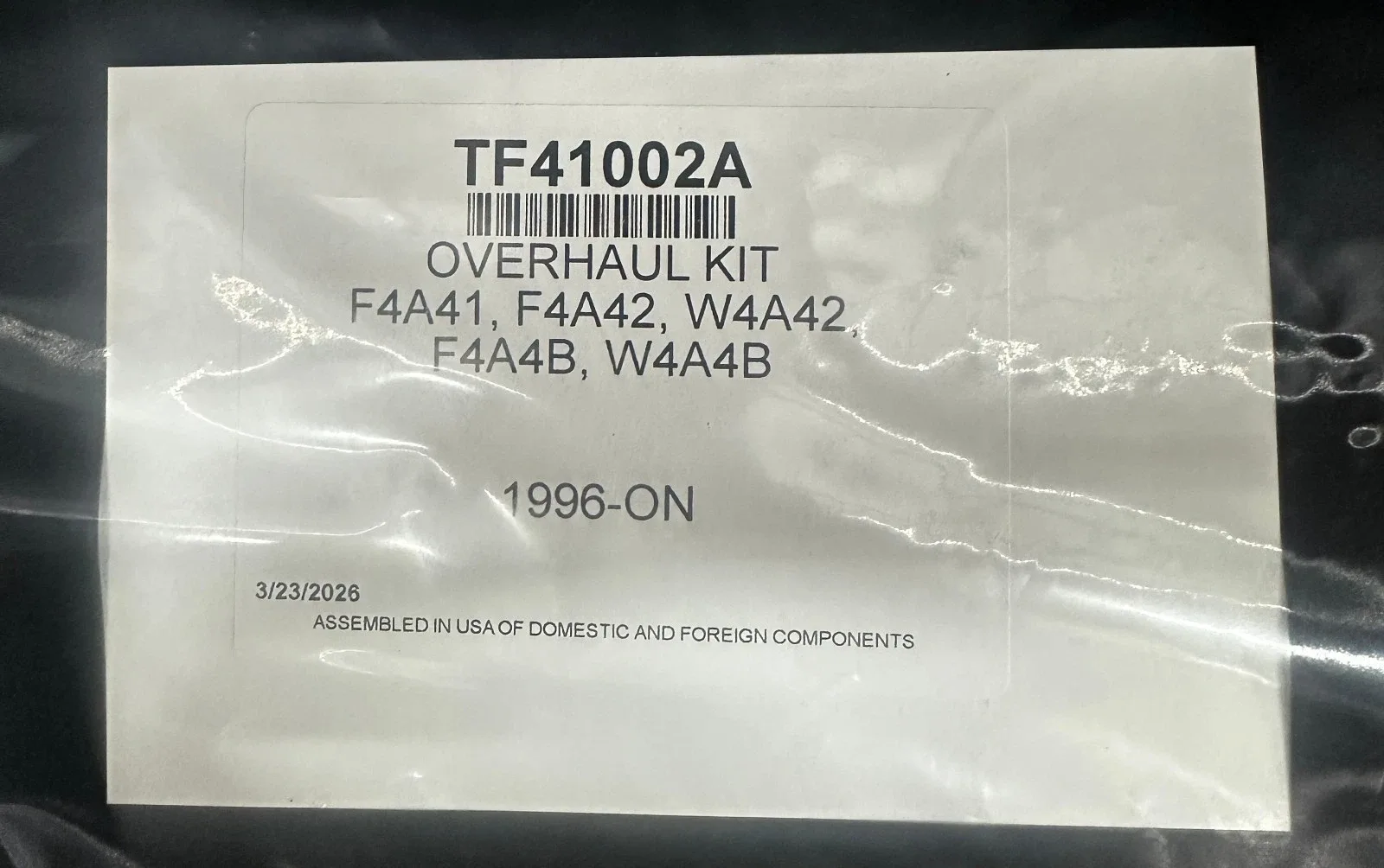 1996 Mitsubishi Hyundai Transmission Overhaul Kit F4A41 F4A42 W4A42 S23900 image 2