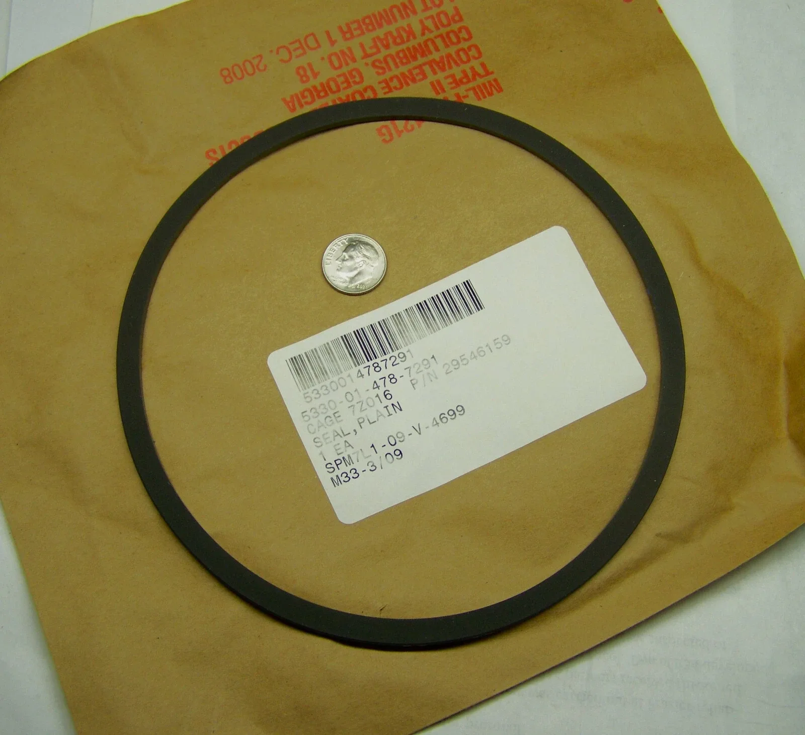 Allison Transmission Intermediate Rotating Clutch Ring Seal MPN 23048095 / 29546159