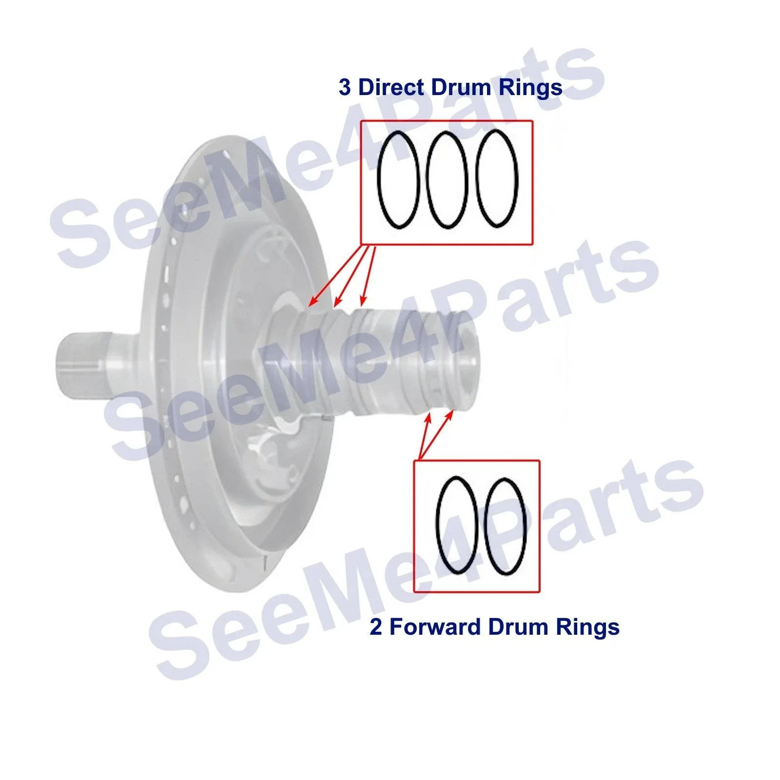 1969-1986 Turbo 350 (TH350) Pump Stator Sealing Ring Kit - 44175 image 2