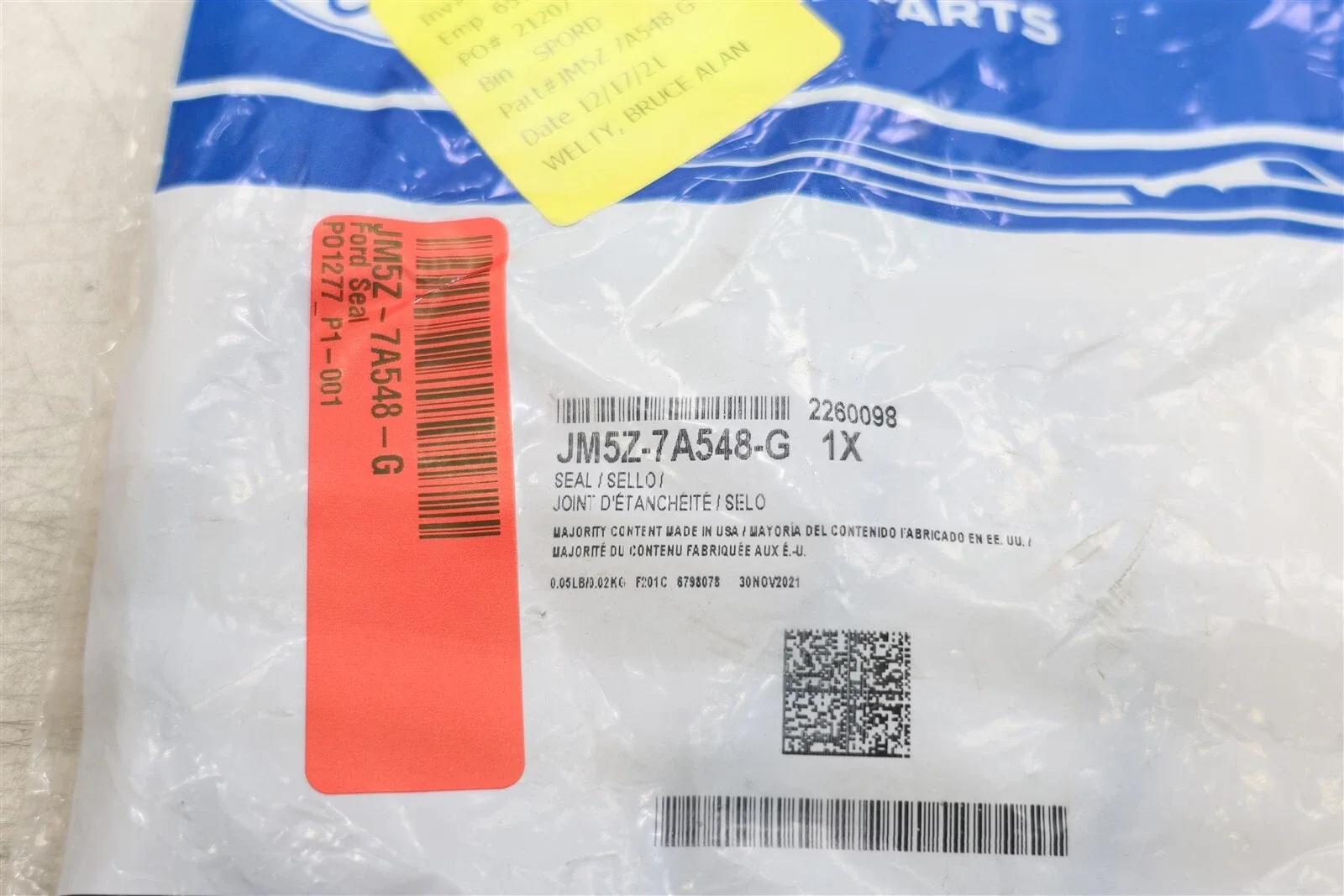 2018-2025 Ford & Lincoln 8F35 Clutch Piston Seal JM5Z-7A548-G image 2