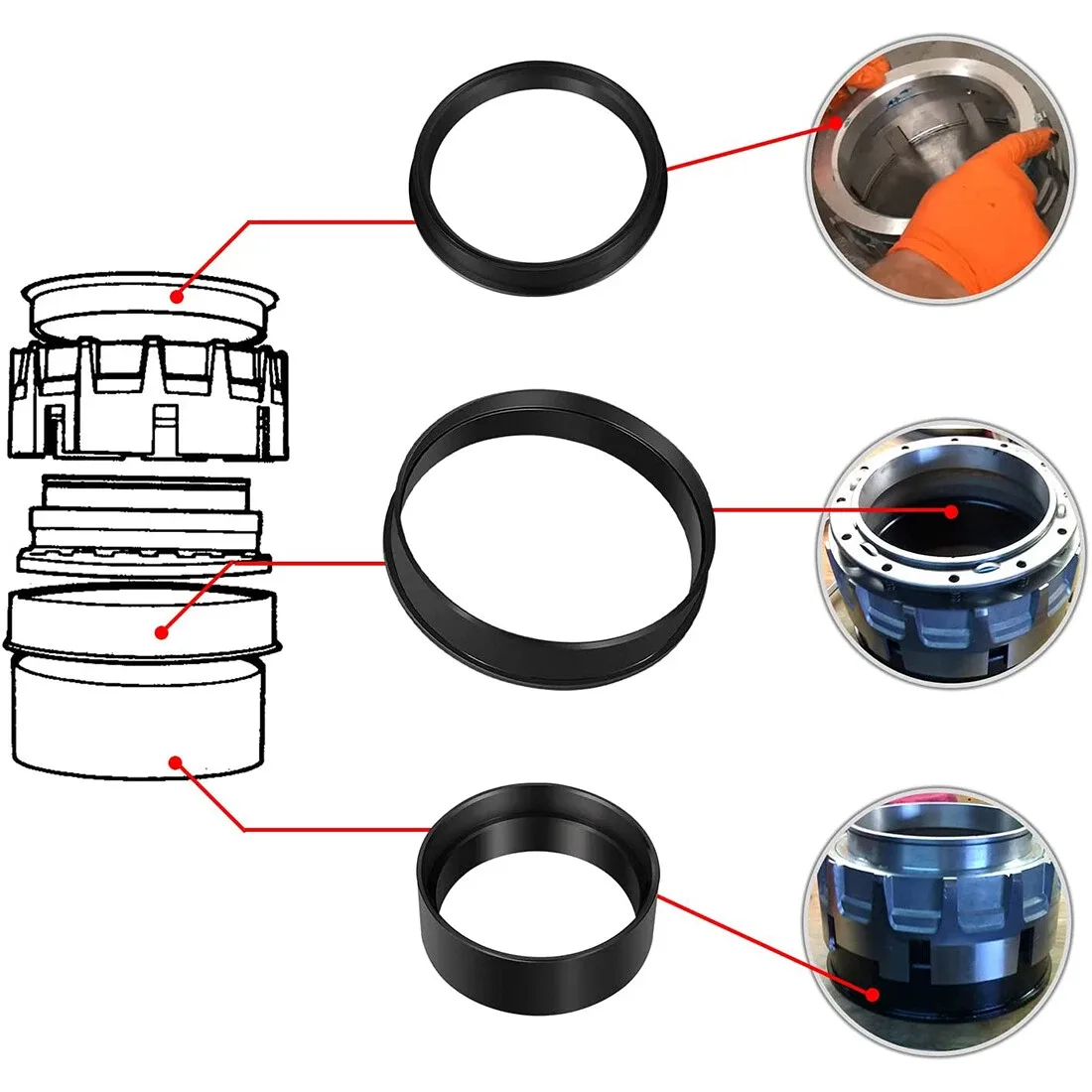 GM 4L80-E Clutch Piston & Lip Seal Installer Protector Kit T-2926 image 3