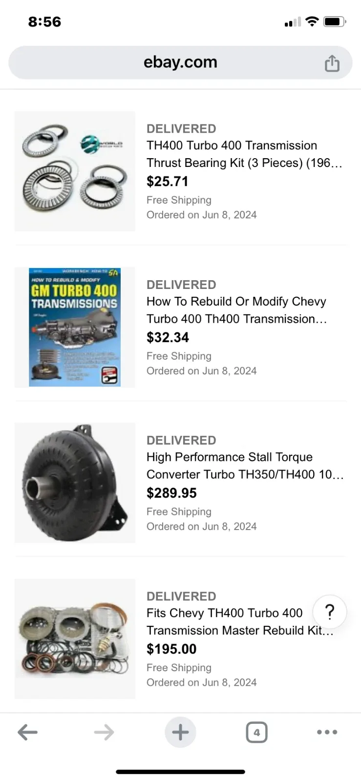 Turbo 400 Rebuild Kit with Torque Converter - Turbo Kit