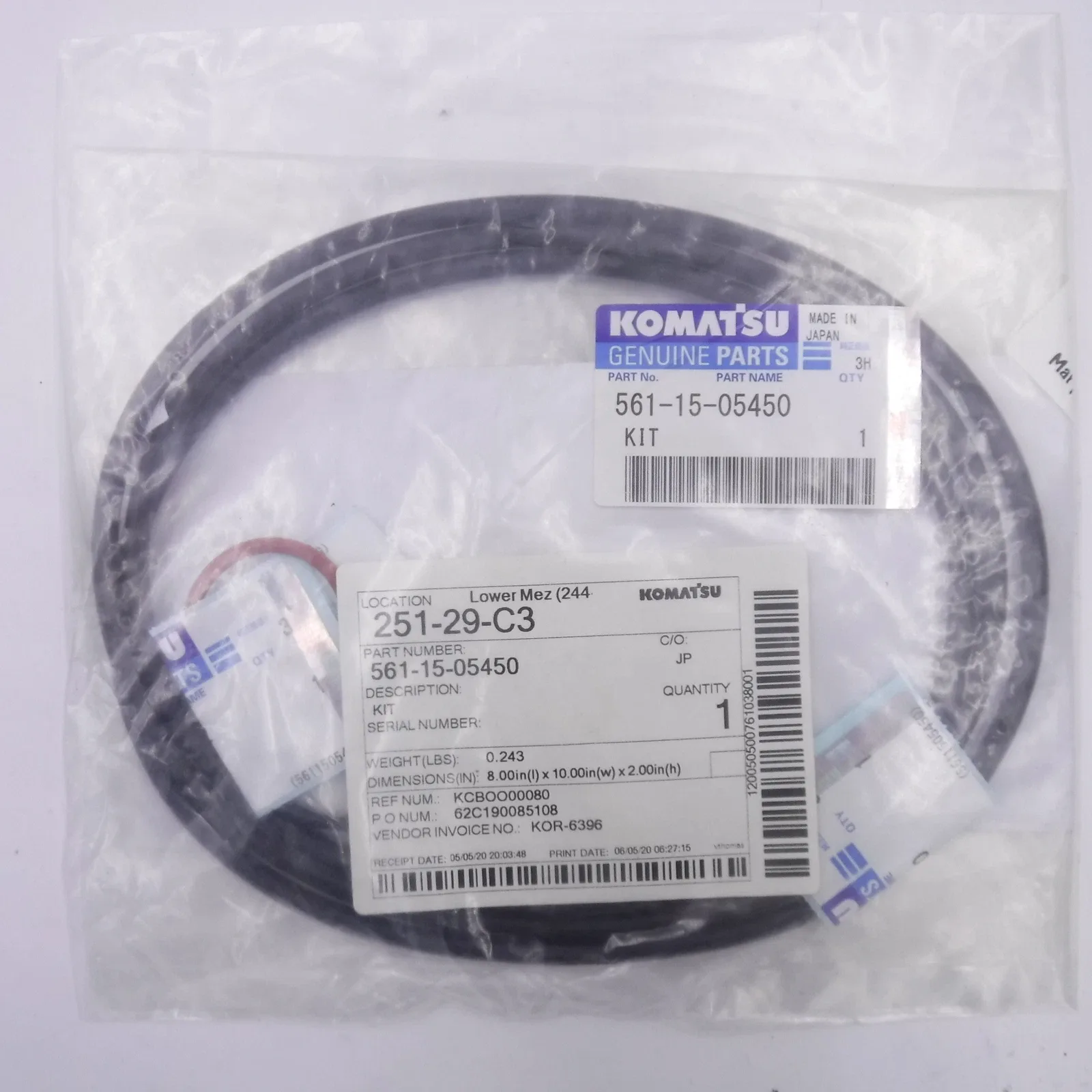 Komatsu HD785-5 Transmission Seal Kit MPN 561-15-05450