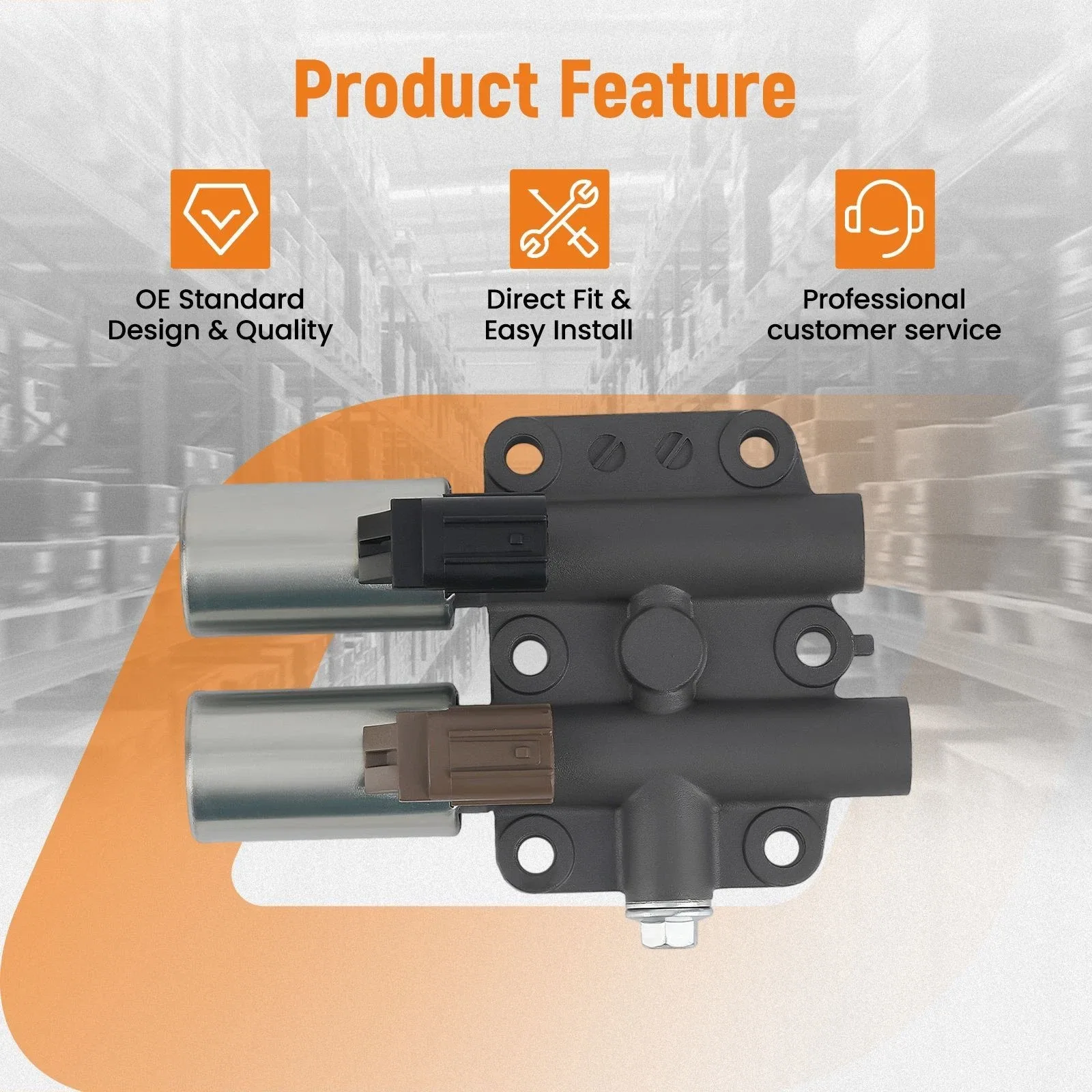 Dual Linear Shift Solenoid 28250-RDK-014 / H63R0J for Honda Pilot 3.5L image 3