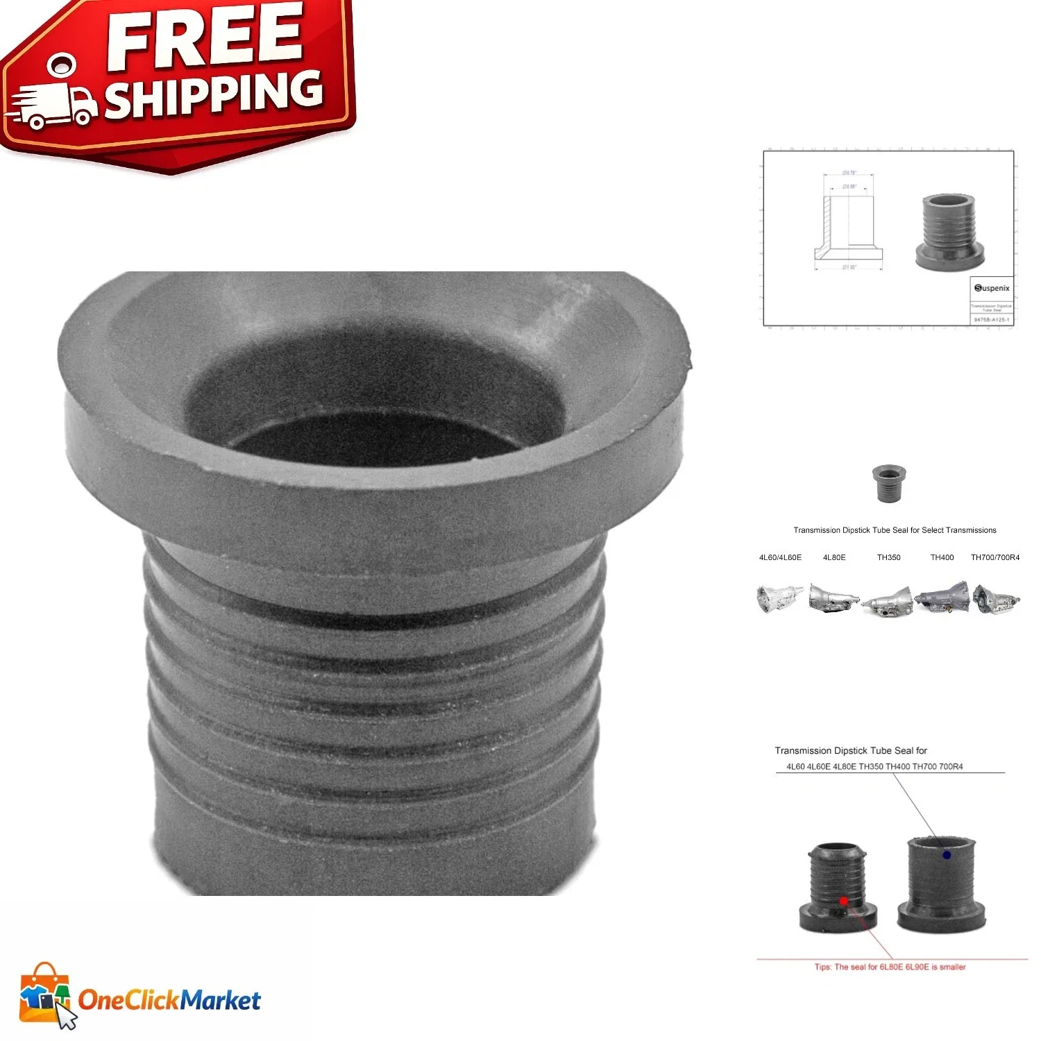 Universal Automatic Transmission Dipstick Tube Grommet Seal - Unbranded